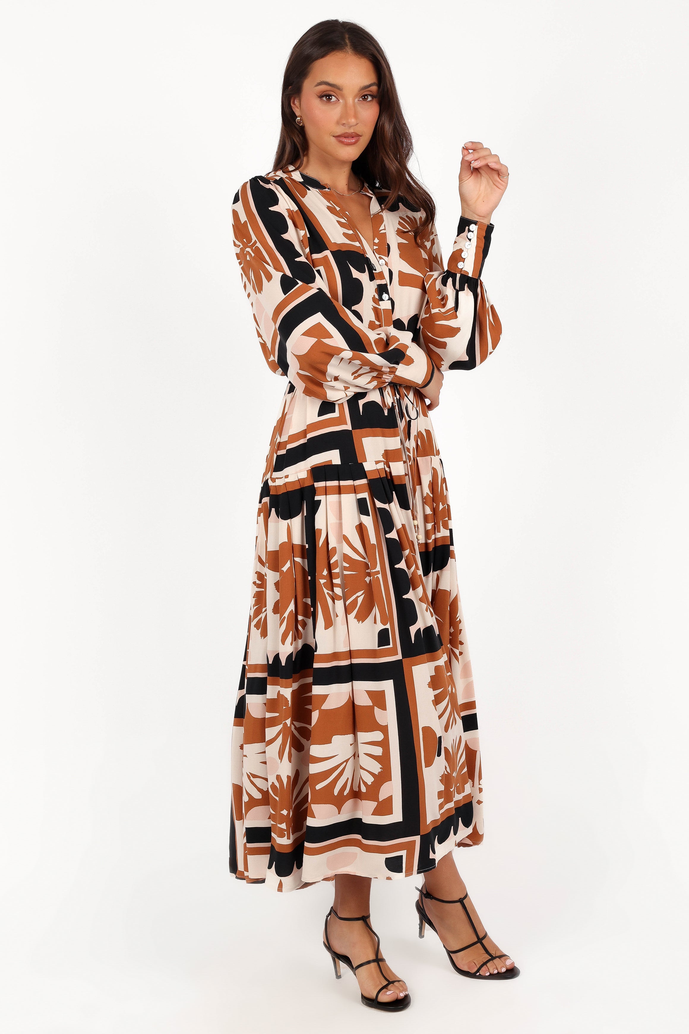 Jules Long Sleeve Dress - Multi-Aur Fashion