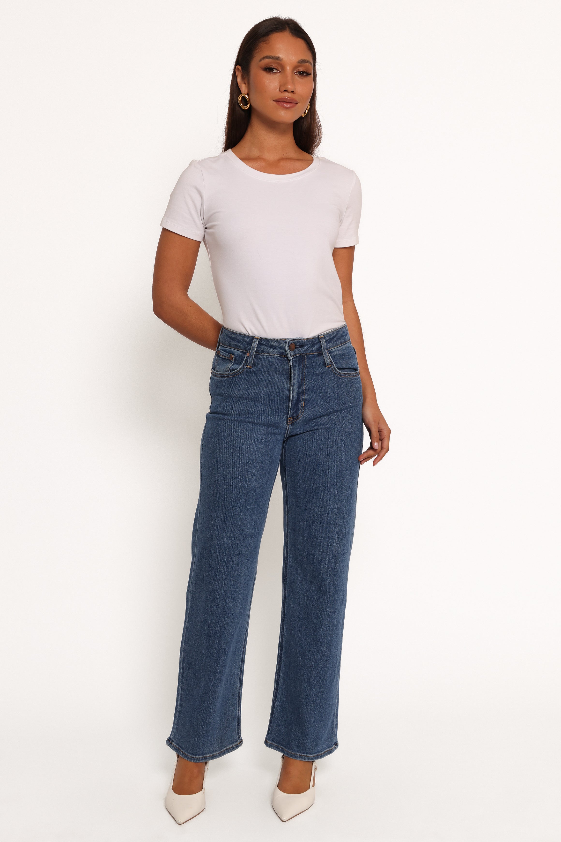 Just Black Uncut Straight Leg Jean - Dark Denim-Aur Fashion