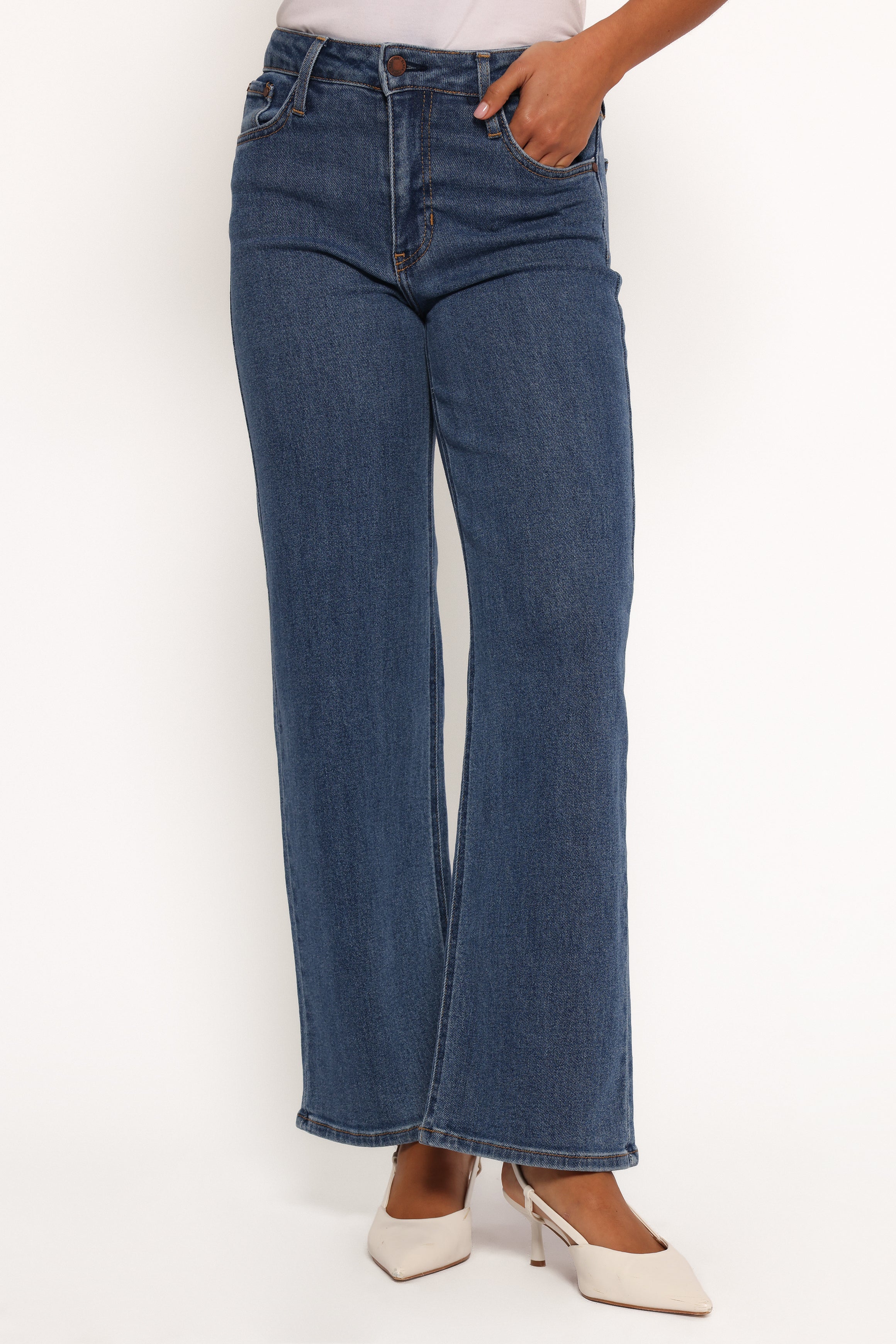 Just Black Uncut Straight Leg Jean - Dark Denim-Aur Fashion