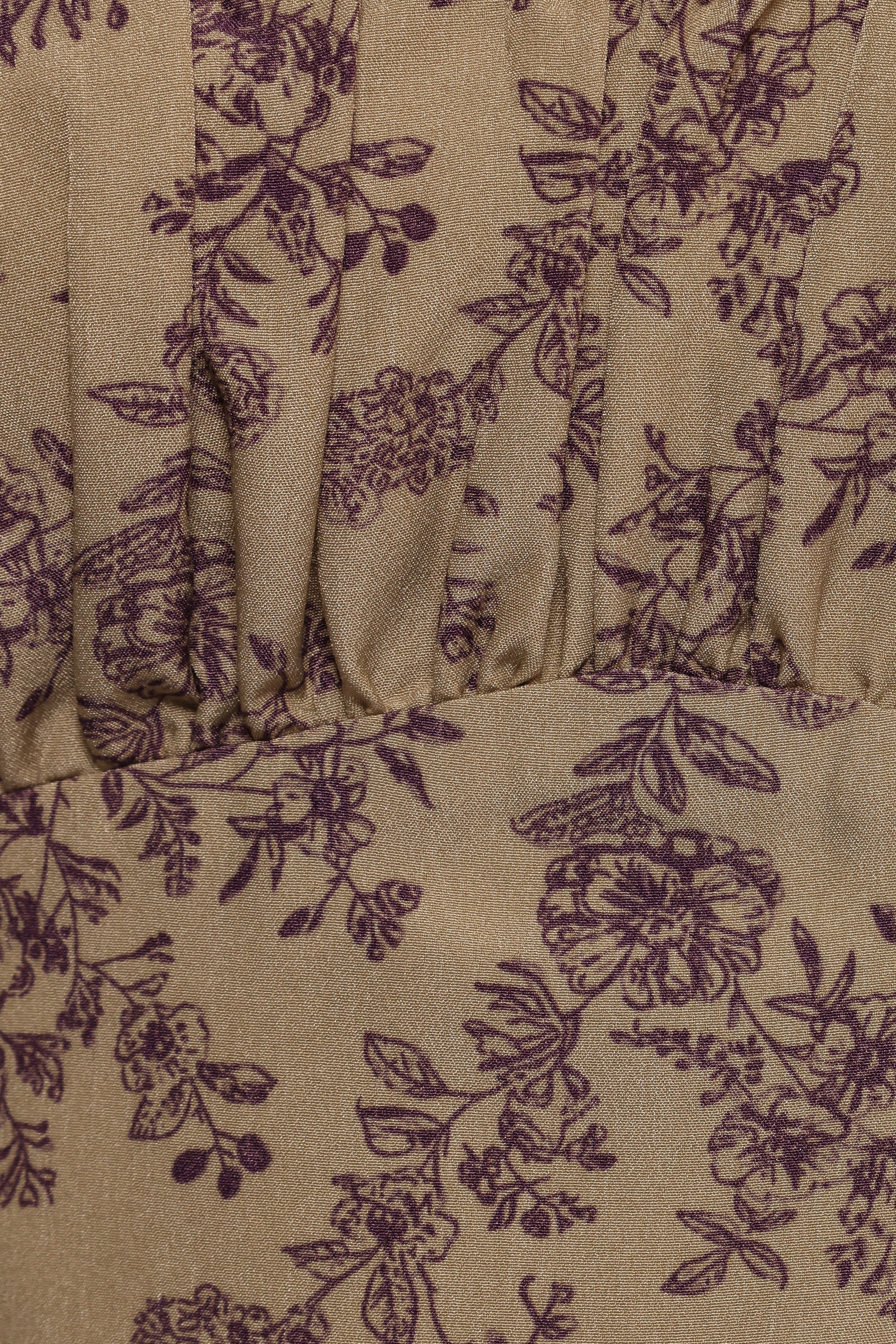 Karie Midi Dress - Olive/Dark Purple-Aur Fashion