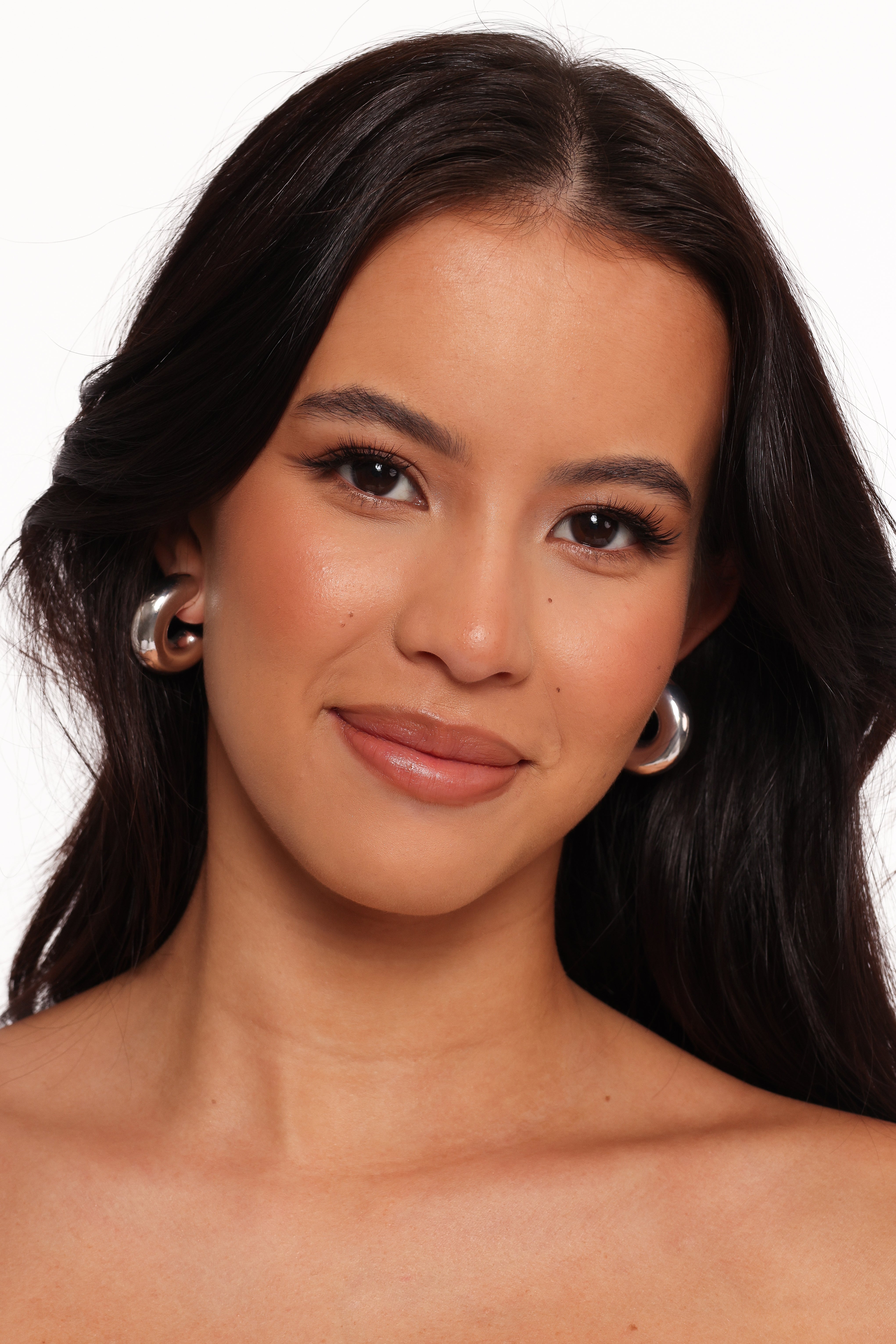 Katie Hoop Earrings - Silver-Aur Fashion