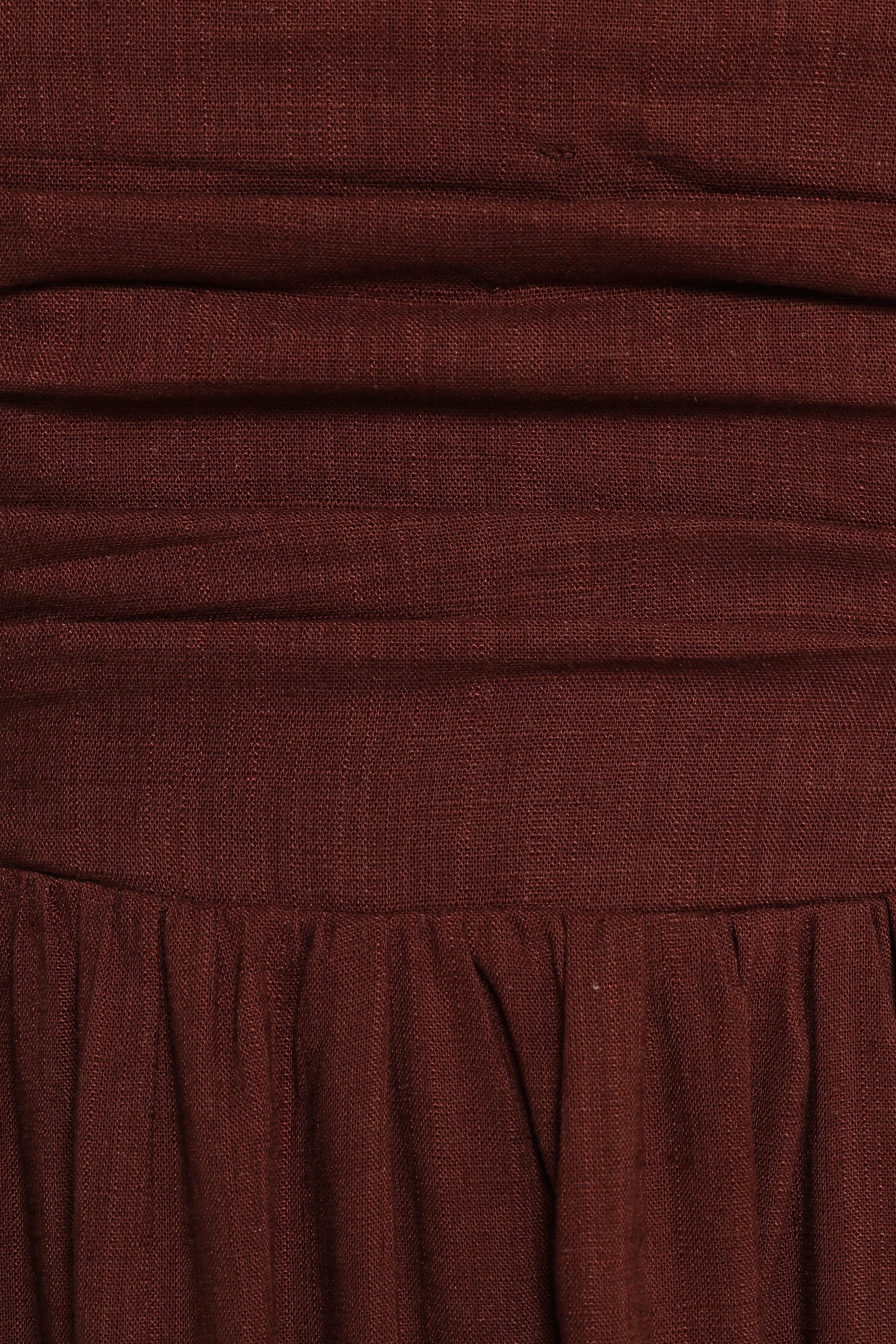 Kayt Strapless Dress - Chocolate Brown-Aur Fashion