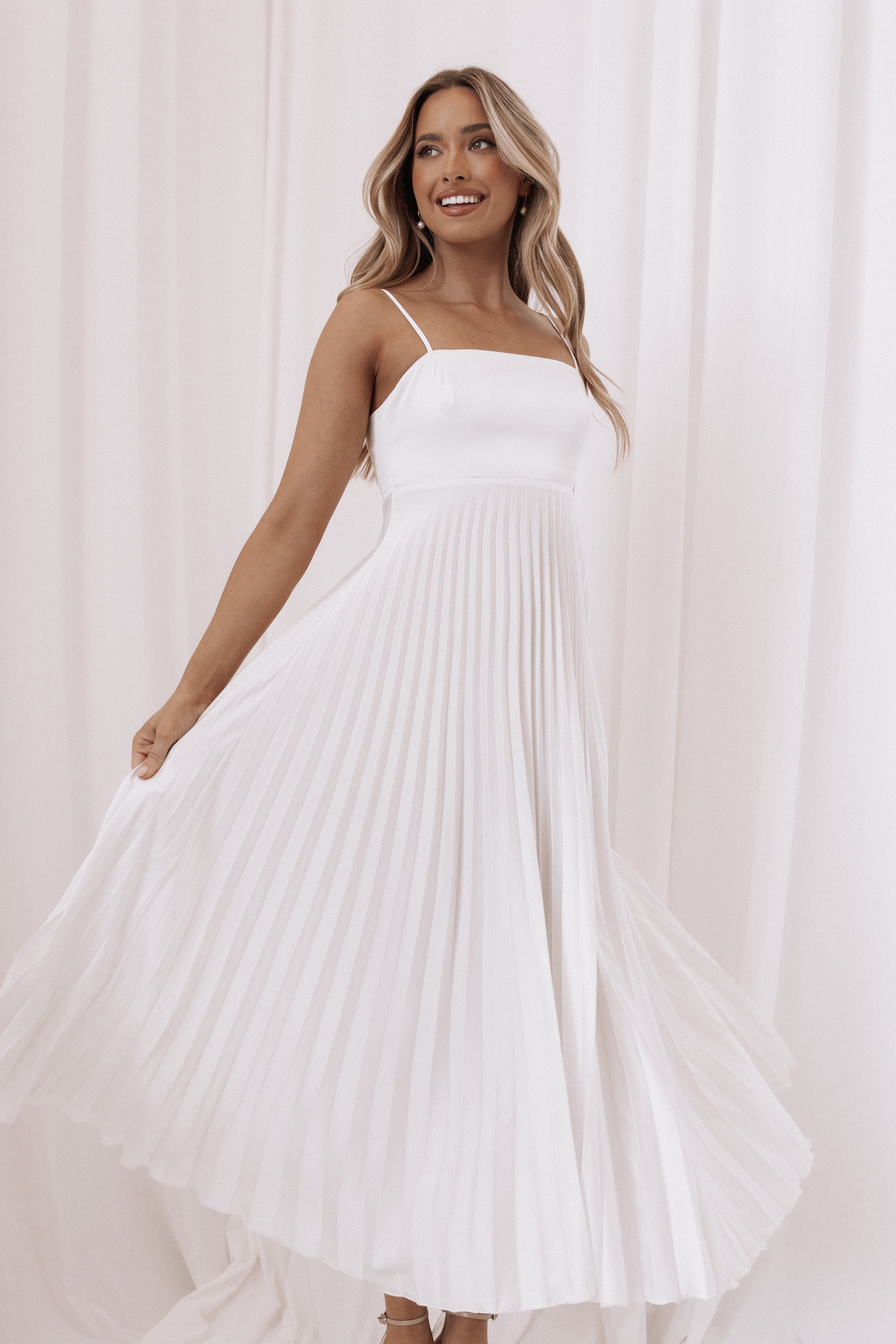 Keegan Maxi Dress - White-Aur Fashion