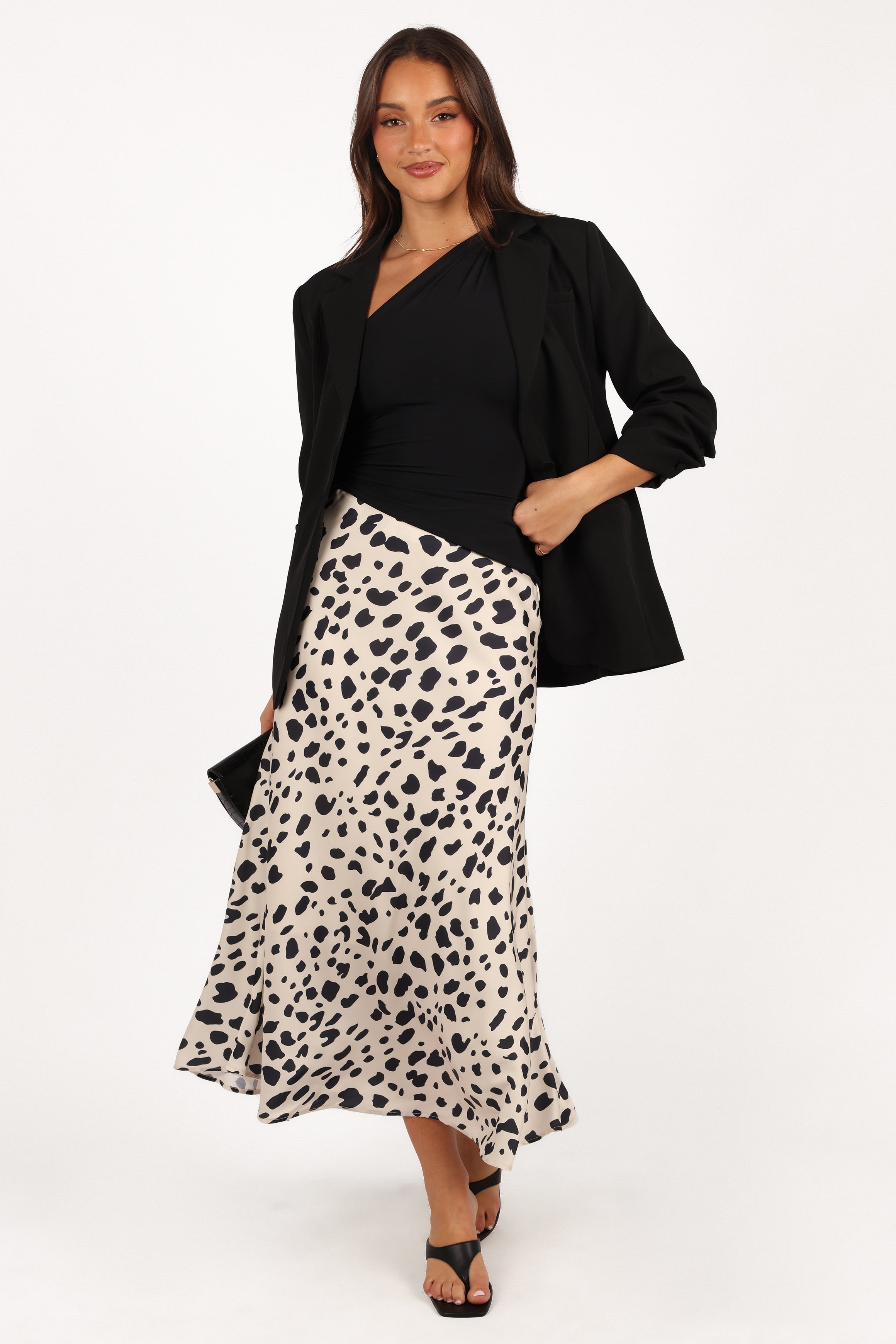 Kelby Slouch Sleeve Blazer - Black-Aur Fashion