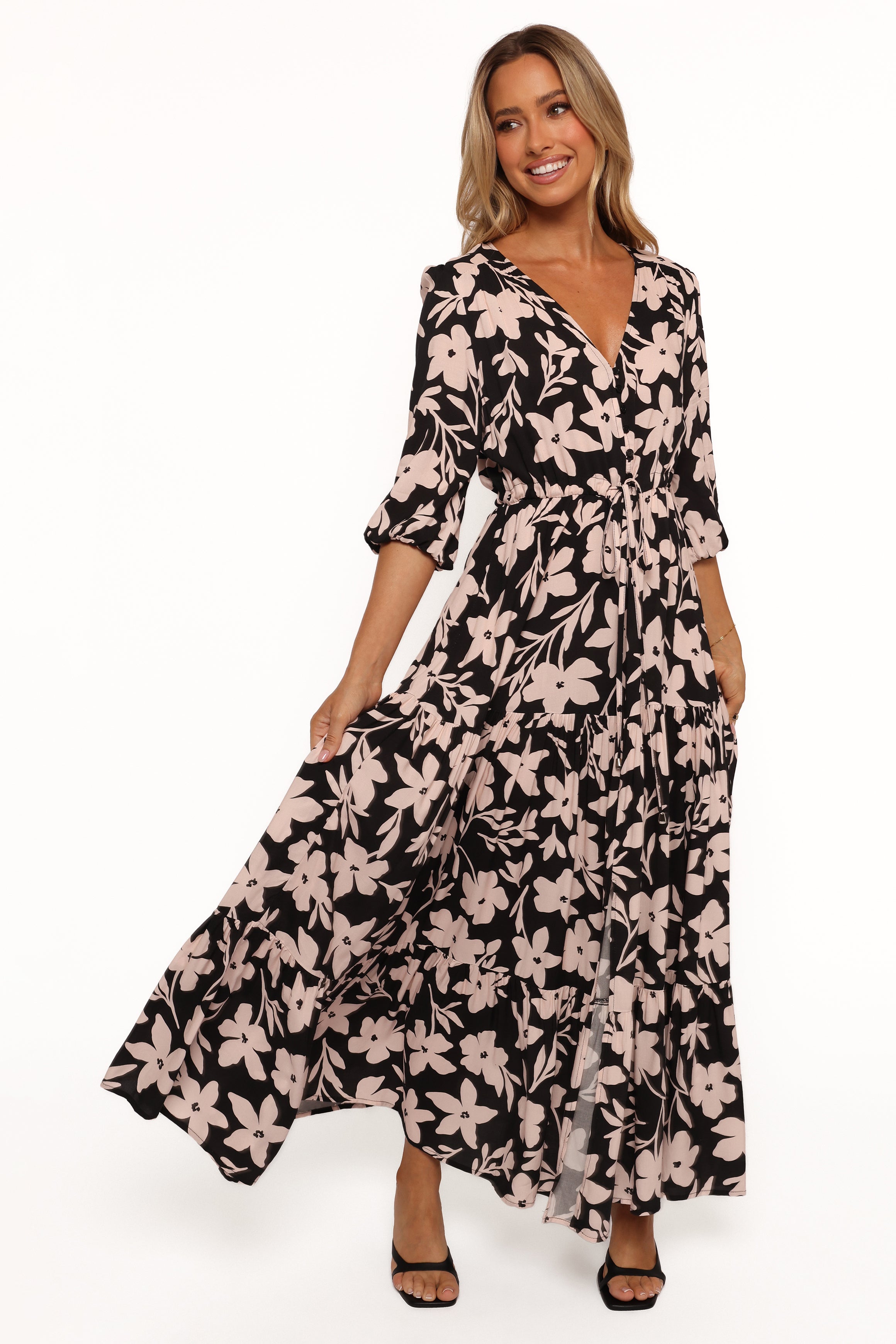 Kelda Dress - Black Augusta Print-Aur Fashion