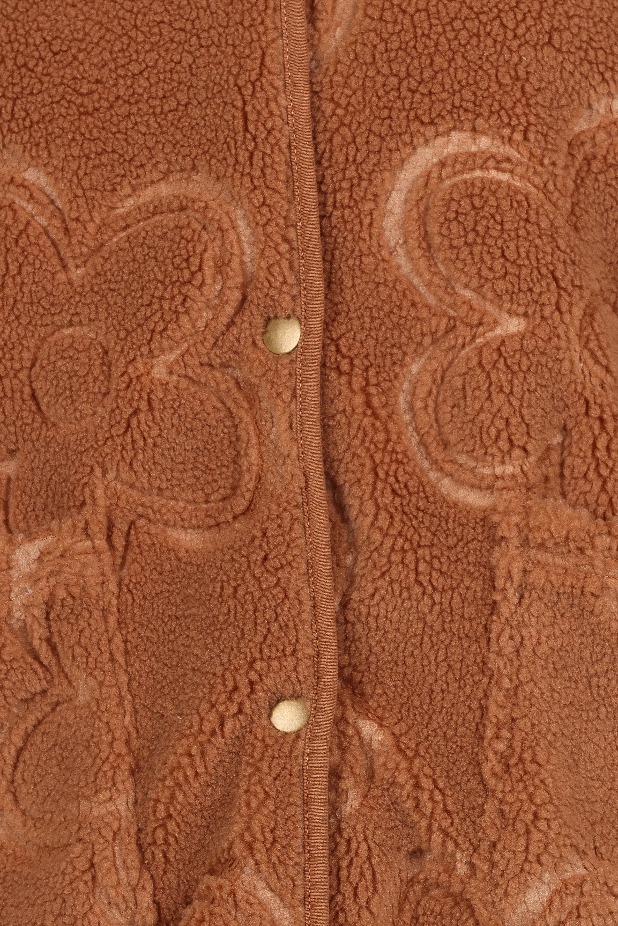 Lasky Flower Pattern Button Down Jacket - Camel-Aur Fashion