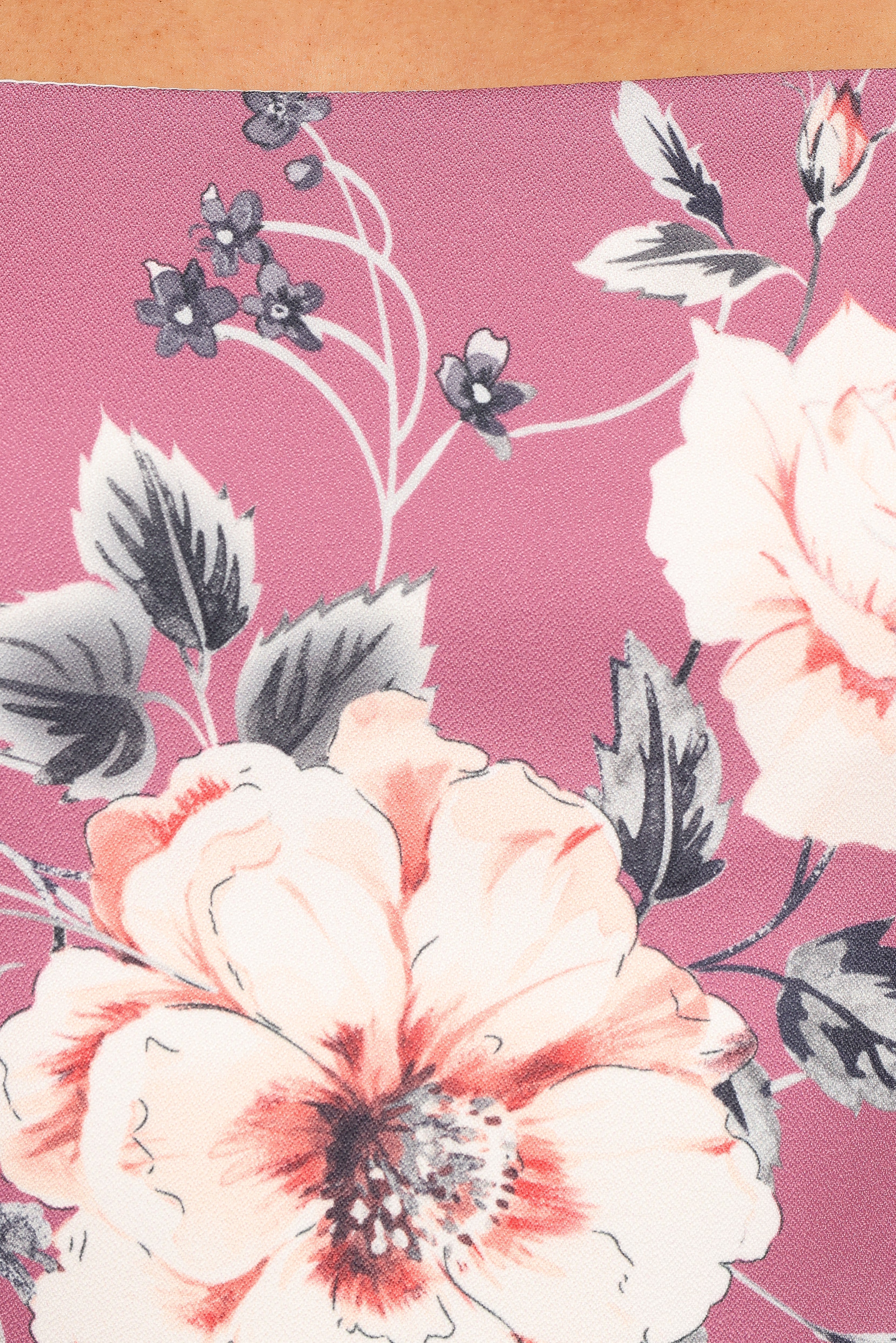 Laurel Dress - Dark Rose Floral-Aur Fashion