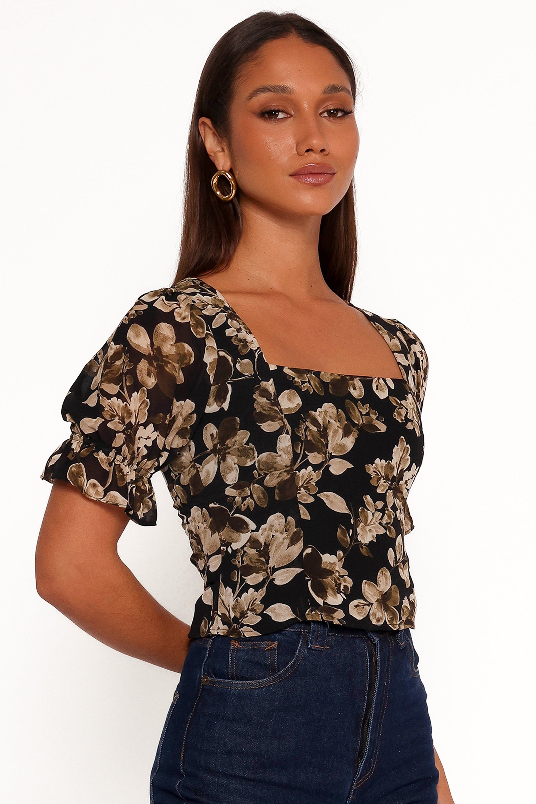 Lucie Top - Midnight Taupe-Aur Fashion