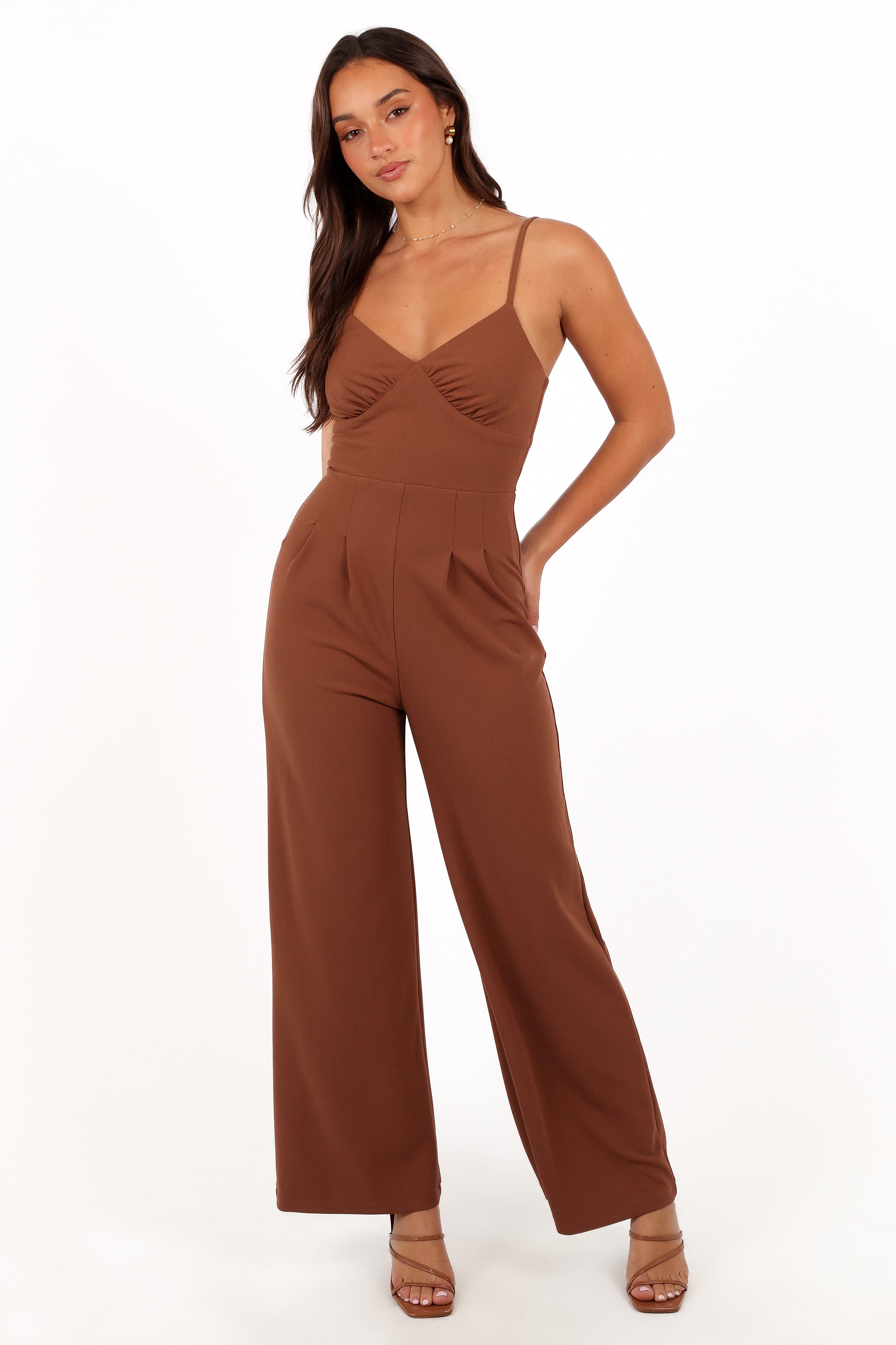 Maelle Jumpsuit - Banksia Brown-Aur Fashion