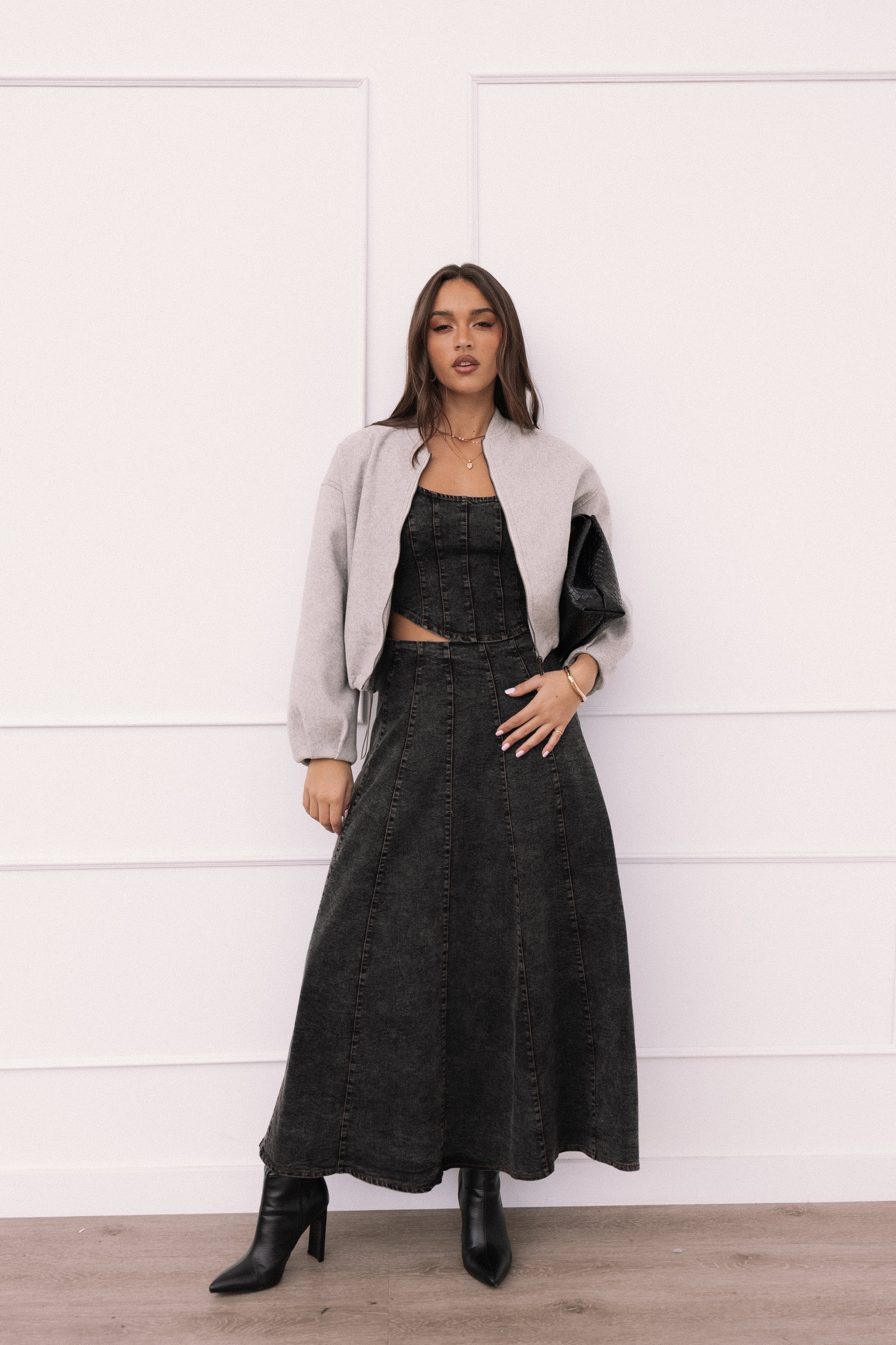 Mara Midi Skirt - Black-Aur Fashion