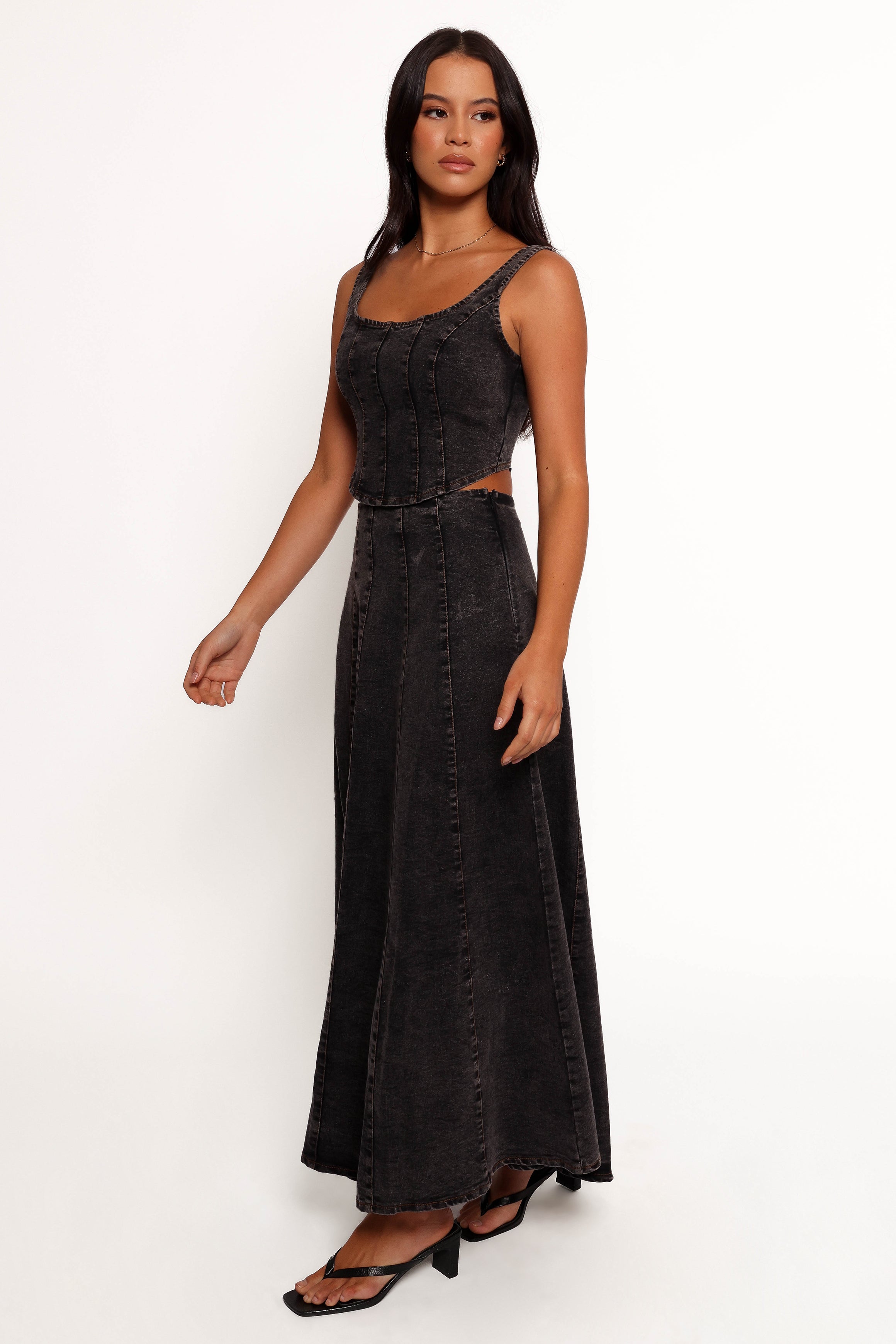 Mara Midi Skirt - Black-Aur Fashion