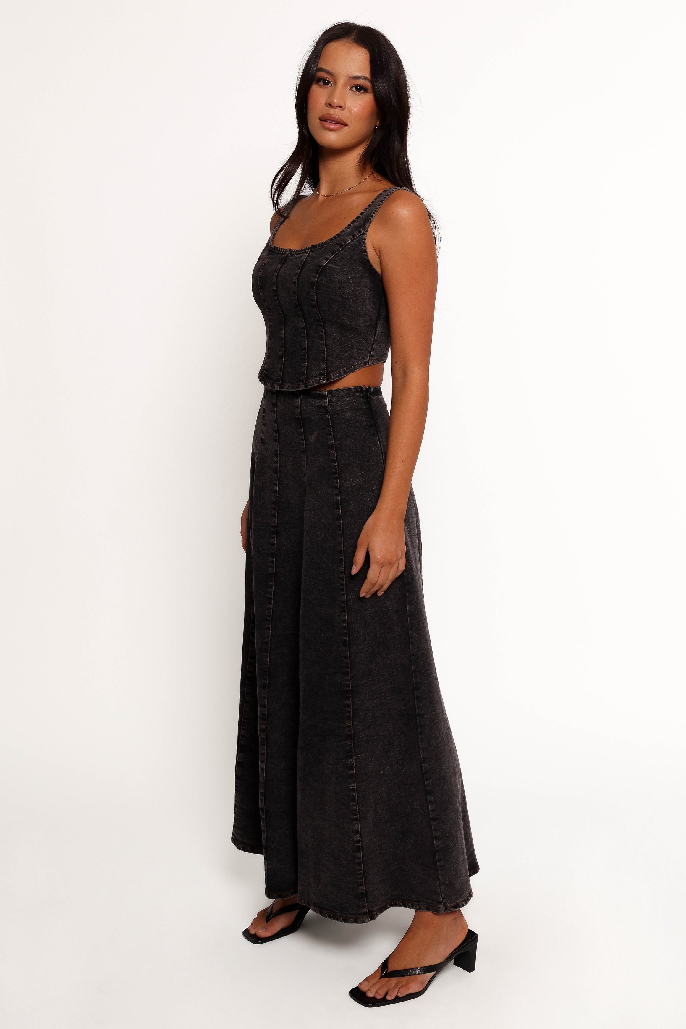 Mara Midi Skirt - Black-Aur Fashion