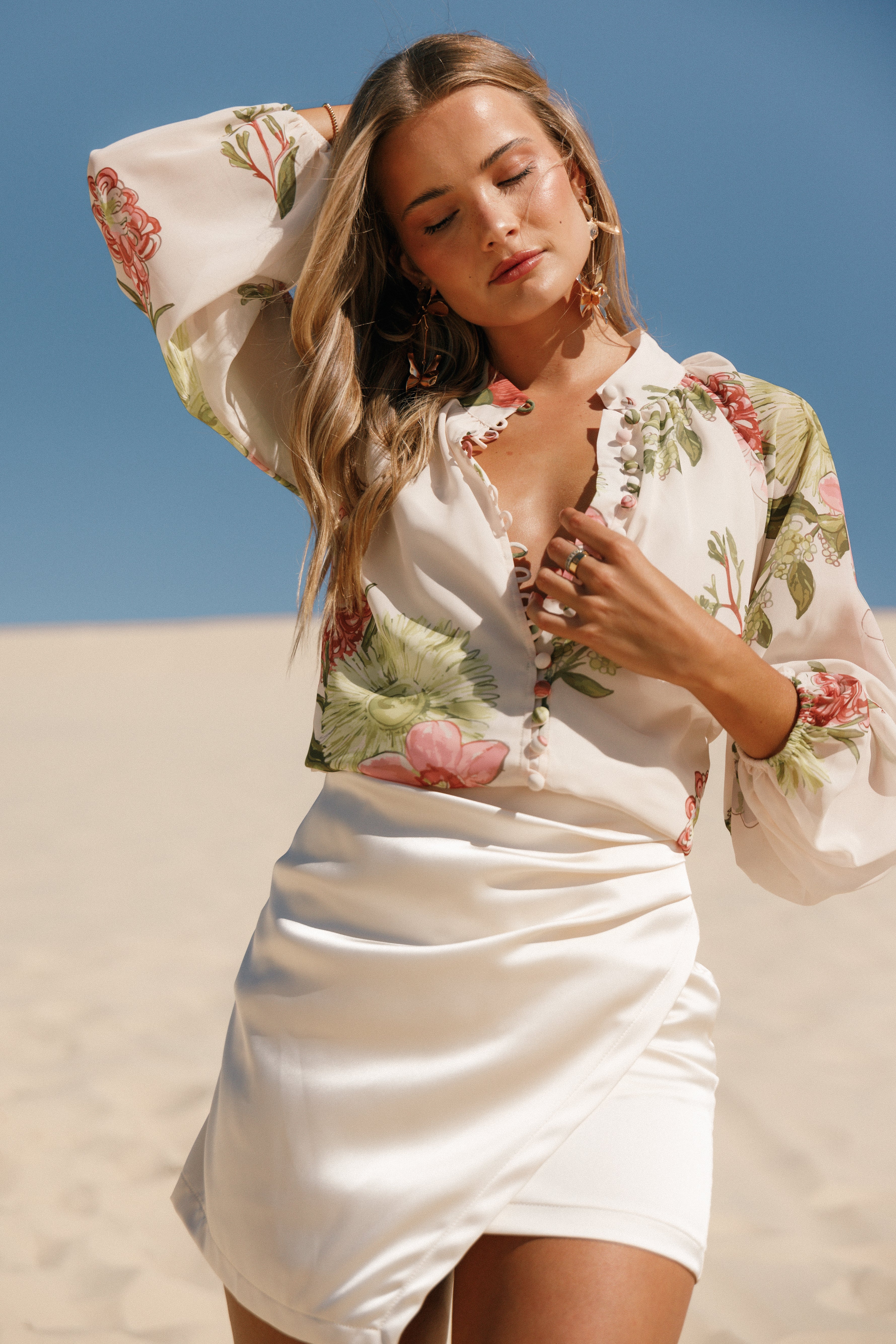 Marni Top - Native Flora-Aur Fashion