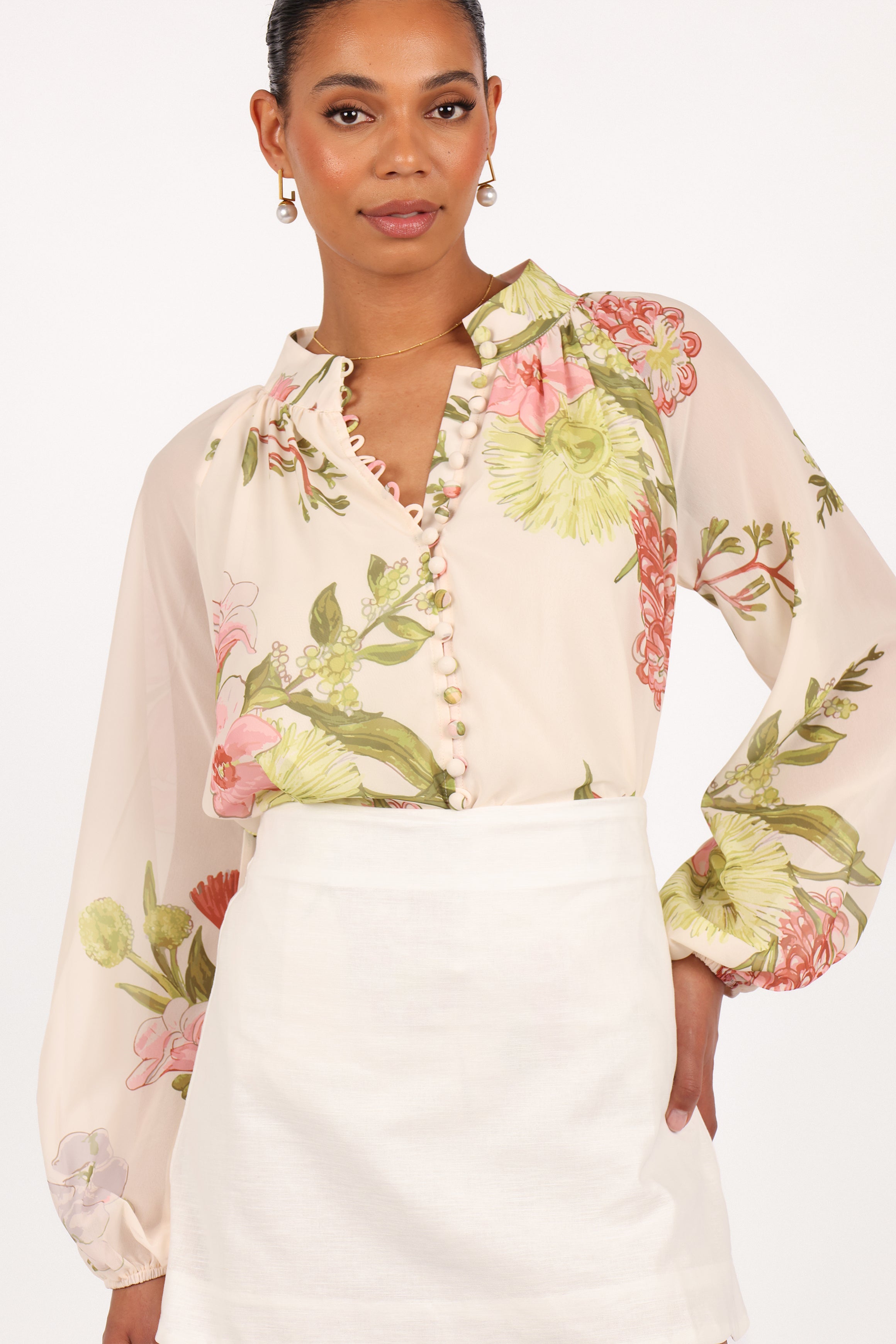 Marni Top - Native Flora-Aur Fashion
