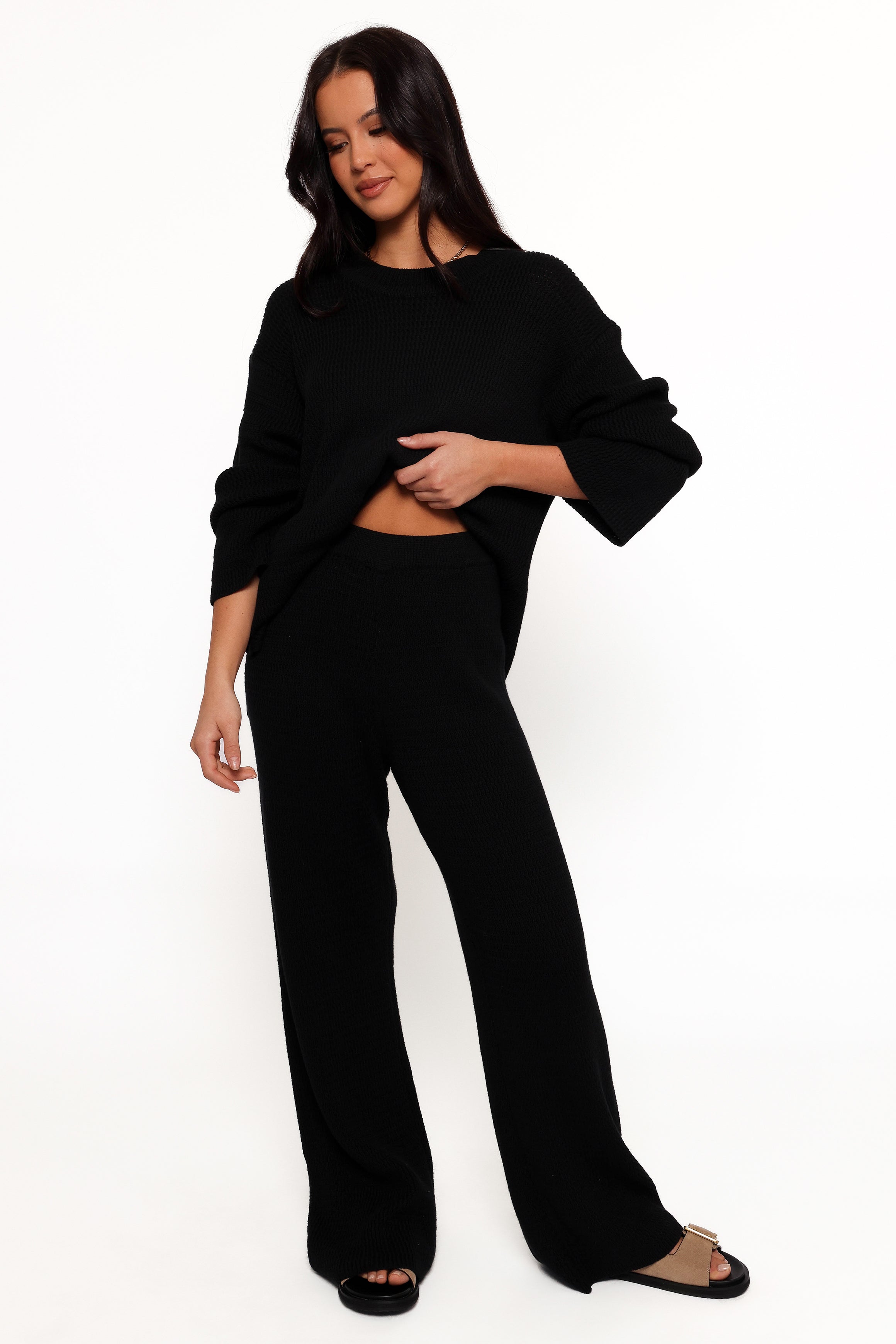 Mckinley Knit Pant - Black-Aur Fashion