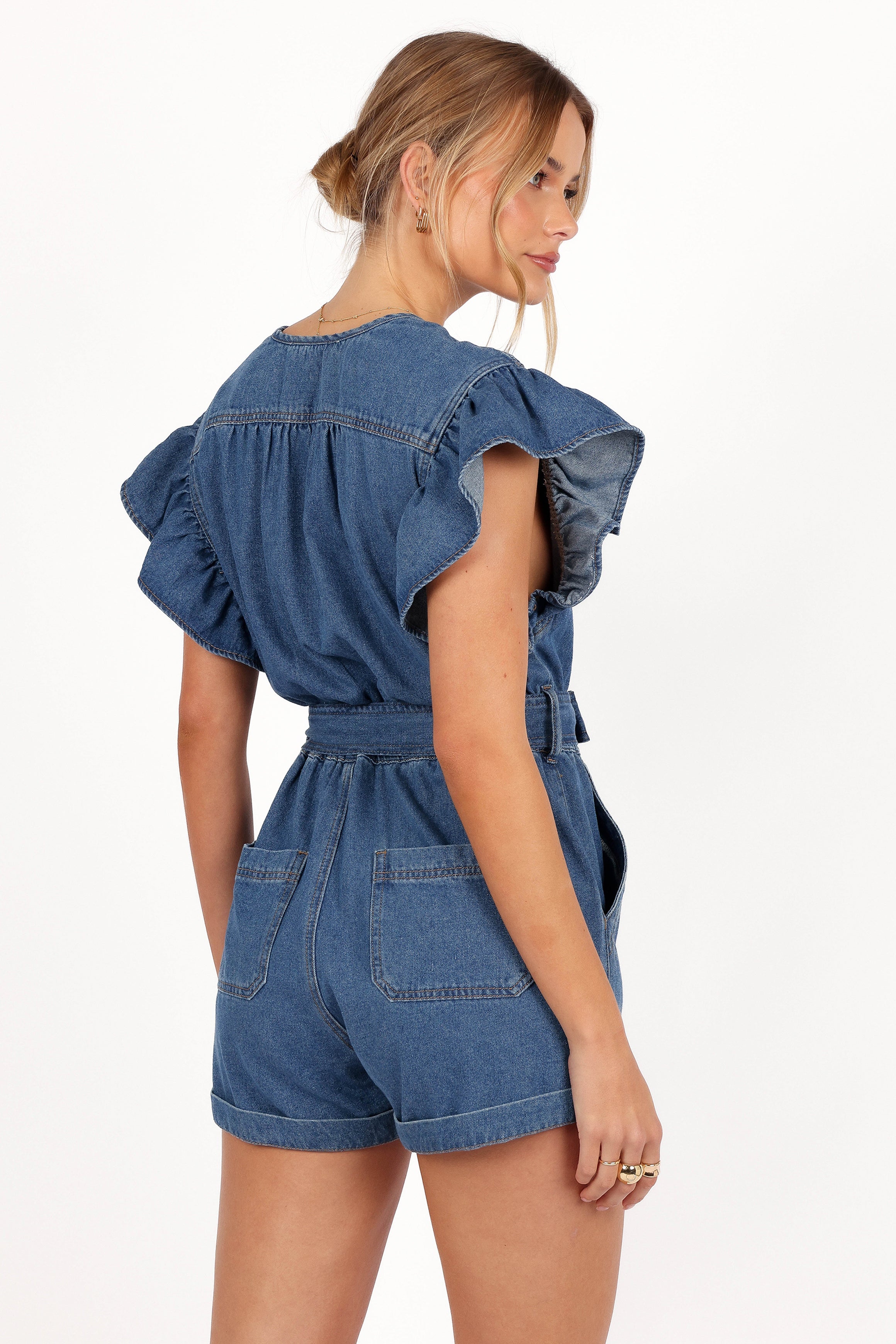 Mia Romper - Medium Denim-Aur Fashion