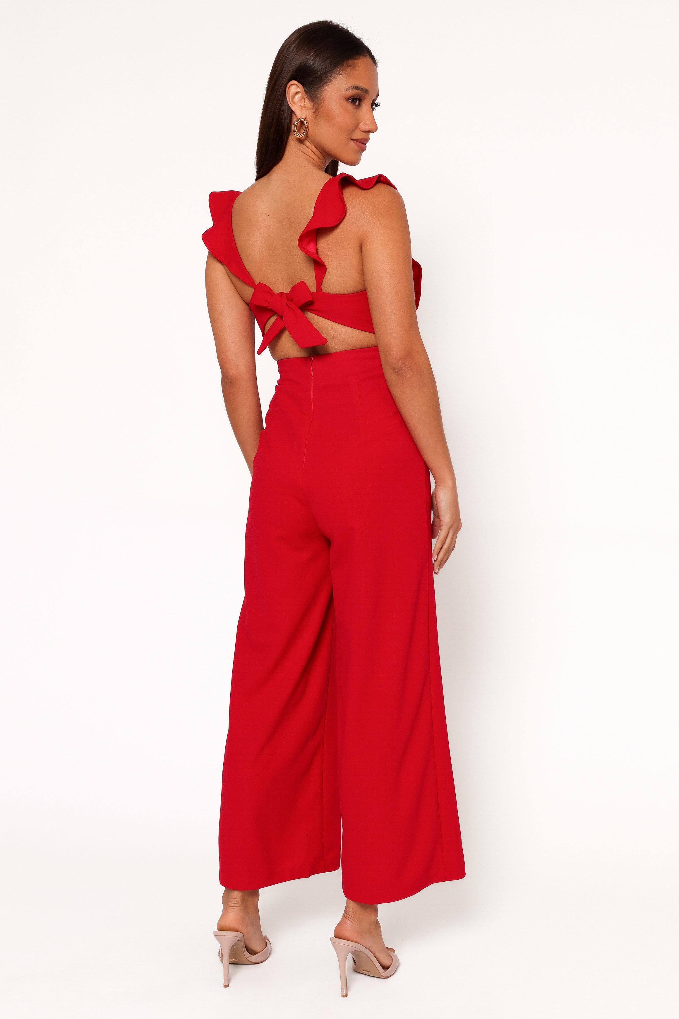 Mills Jumpsuit - Red-Aur Fashion