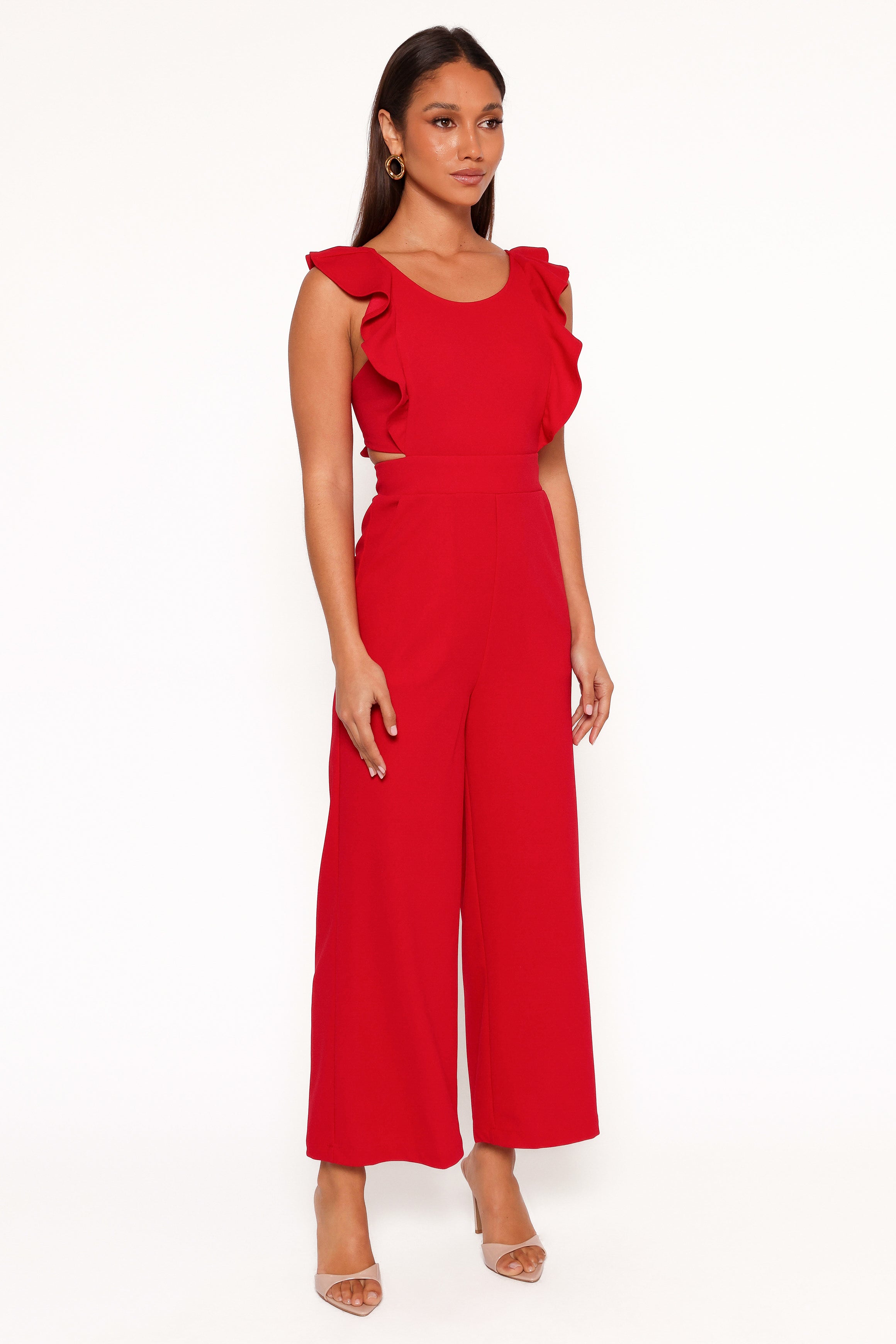 Mills Jumpsuit - Red-Aur Fashion