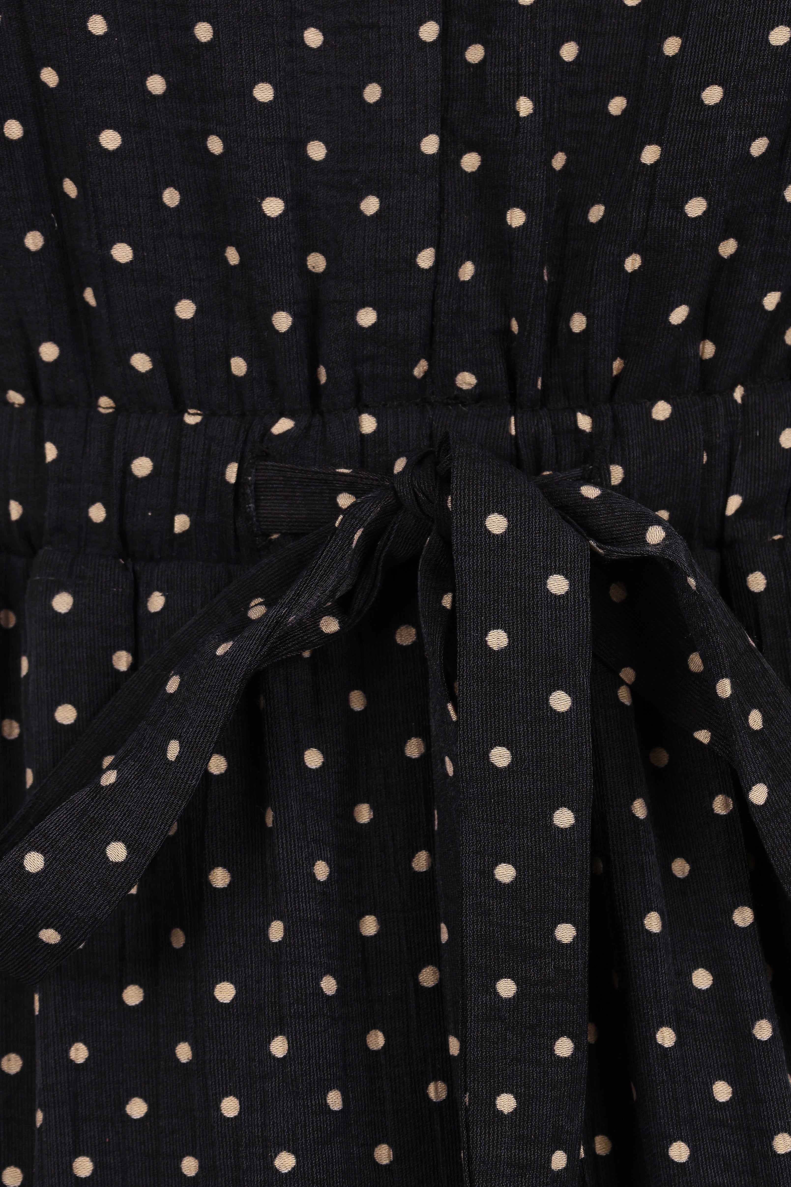 Moscow Midi Dress - Black Polka Dot-Aur Fashion