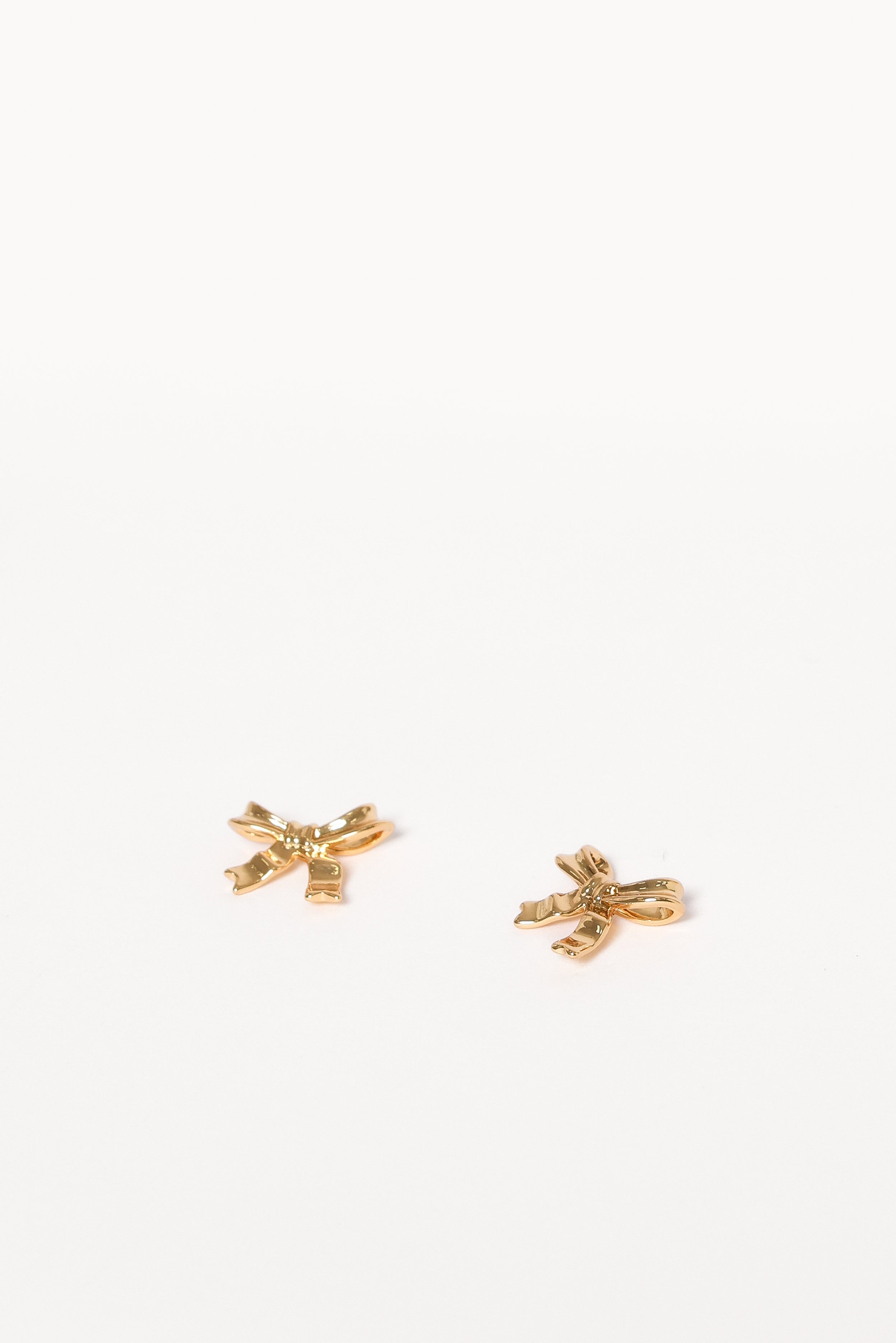 Myra Bow Earrings - Gold-Aur Fashion