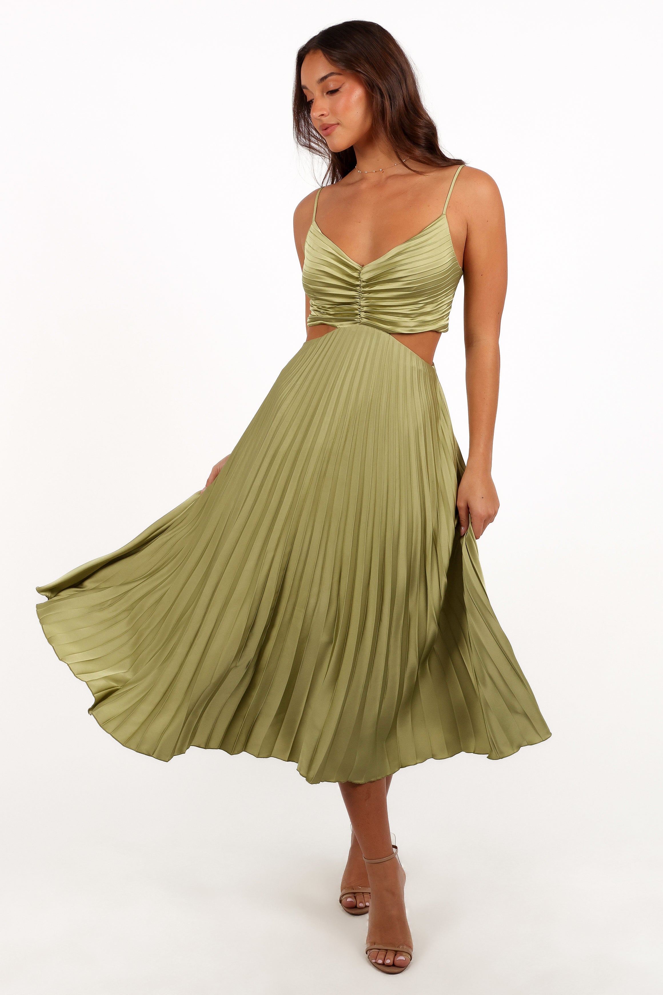 Niamh Midi Dress - Meadow Green-Aur Fashion
