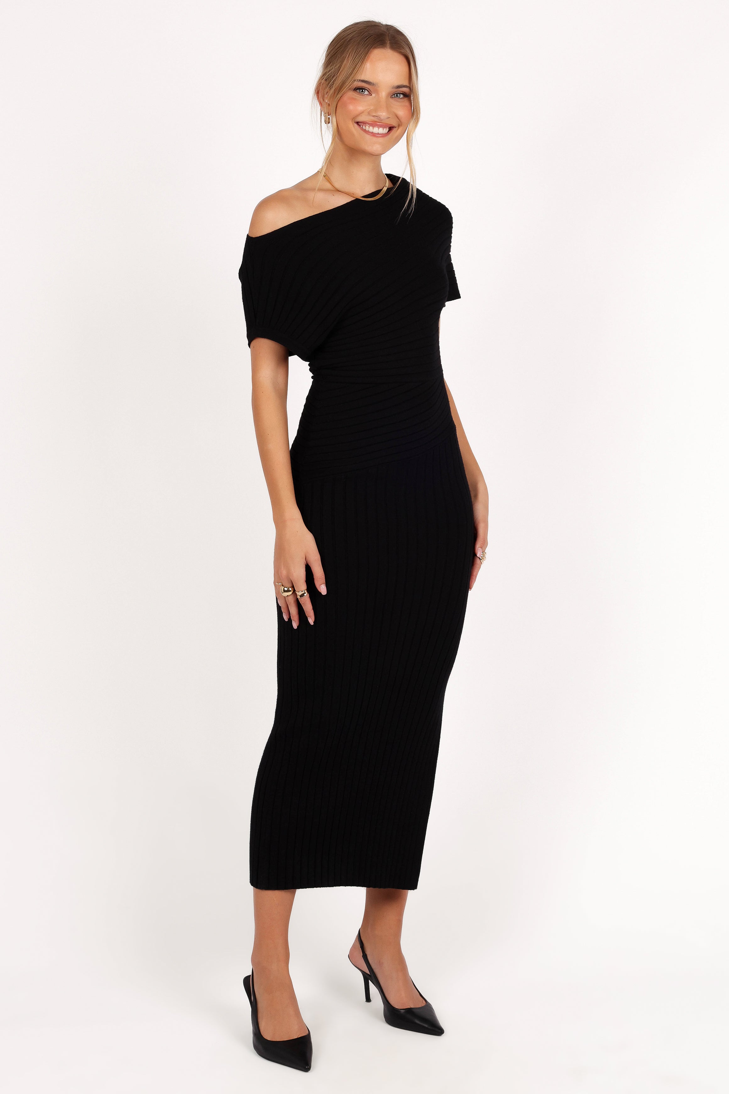 Otis Midi Dress - Black-Aur Fashion