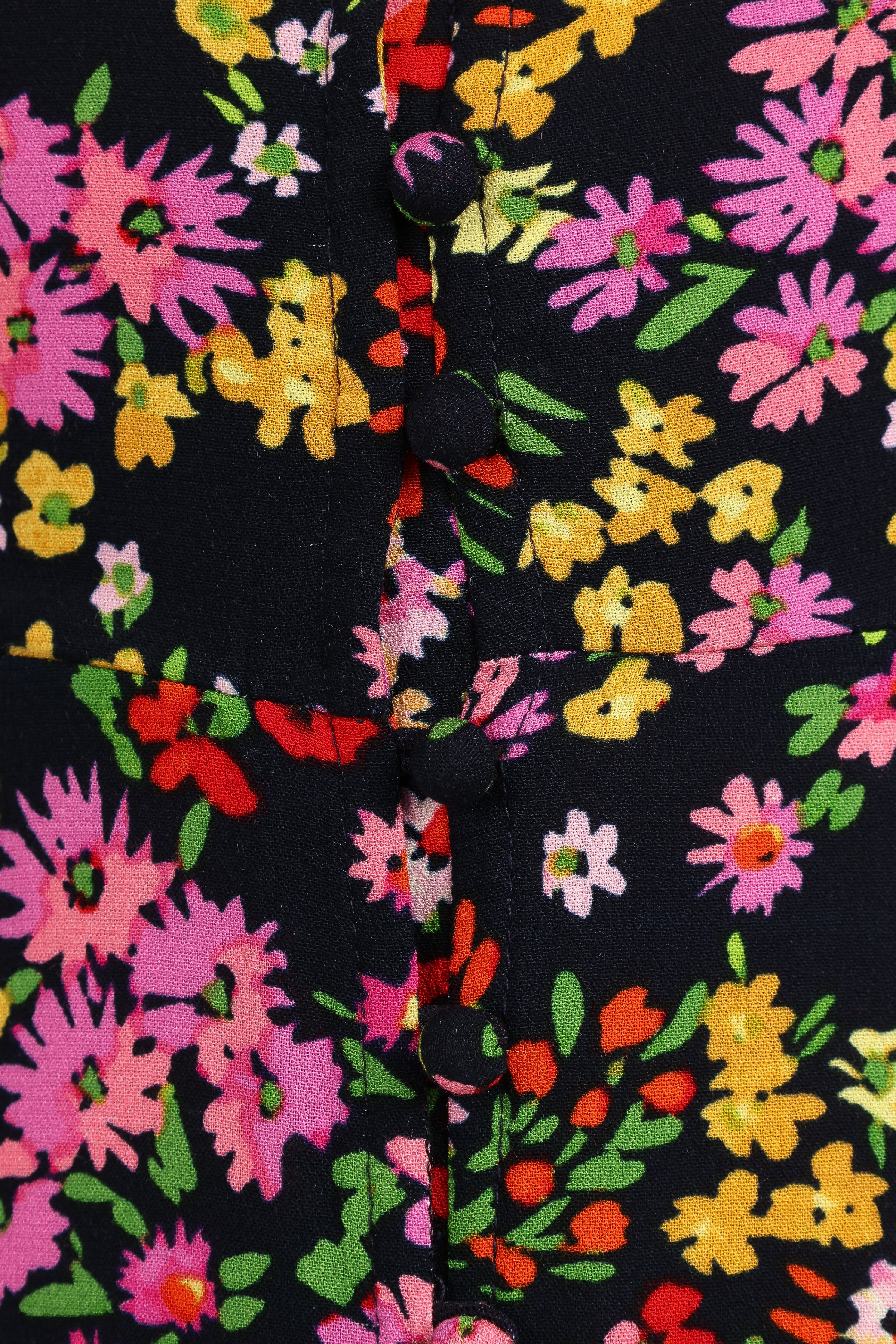 Owena Midi Dress - Midnight Daisy-Aur Fashion