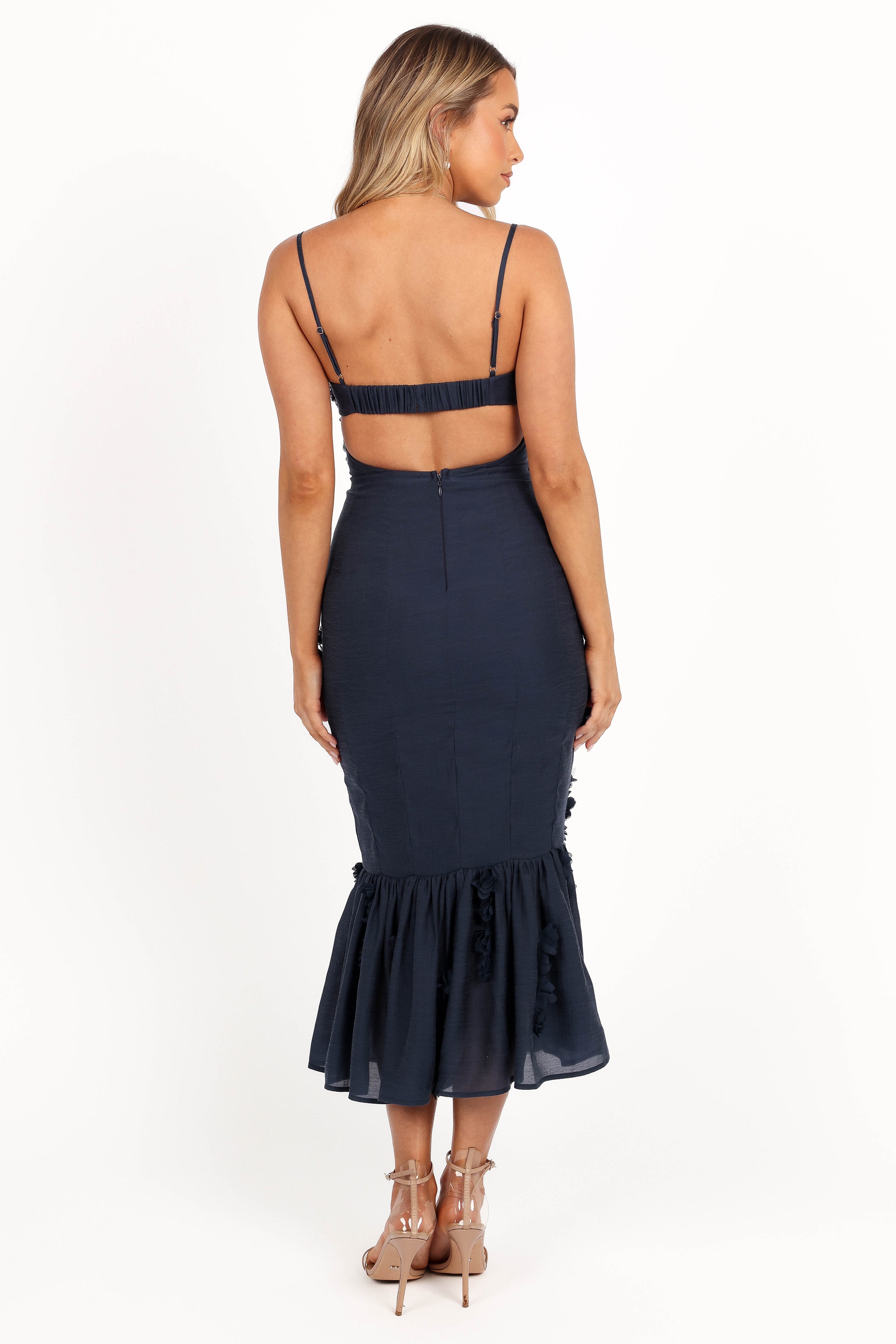 Posedly Midi Dress - Navy-Aur Fashion