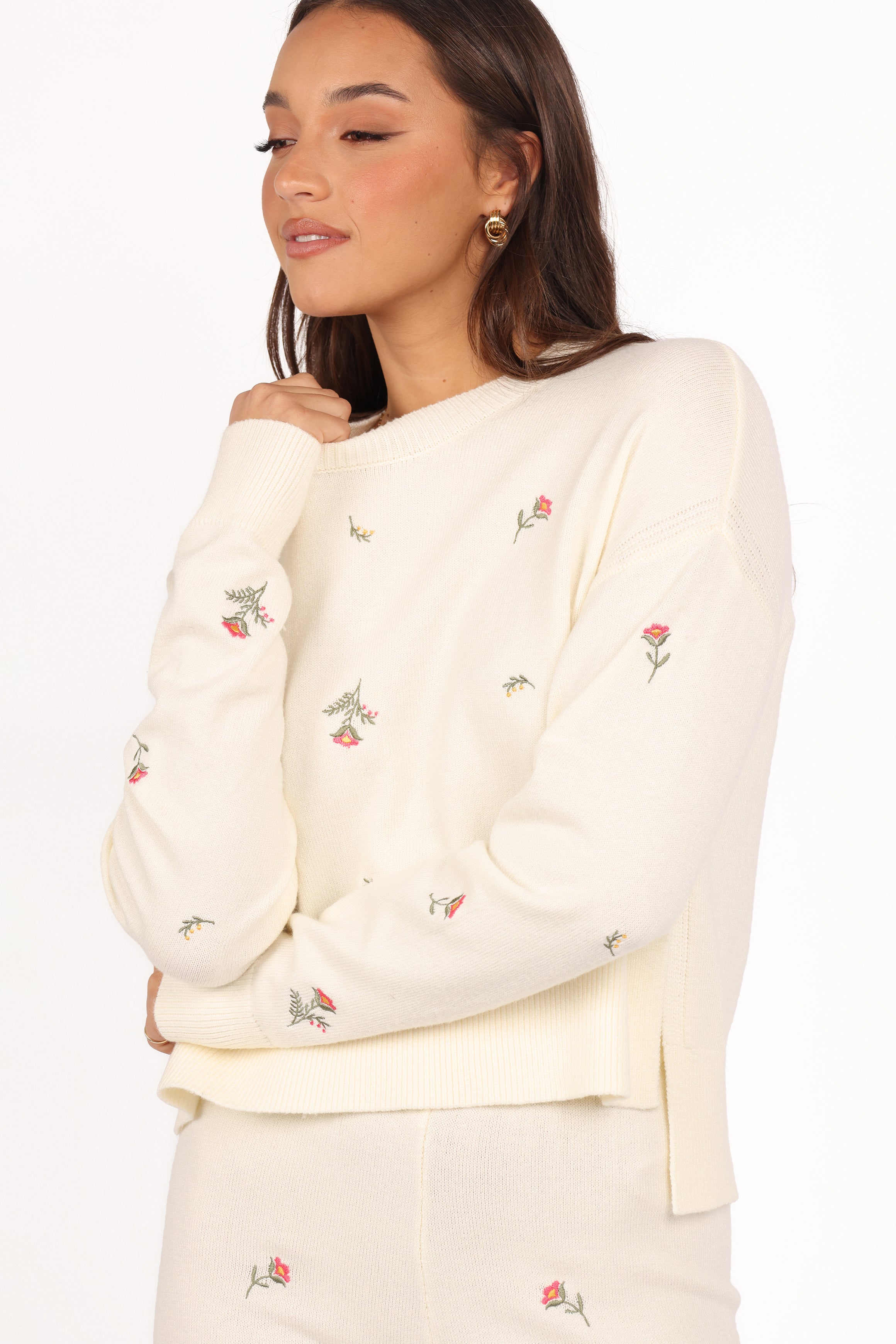 Primrose Knit Set - Cream-Aur Fashion