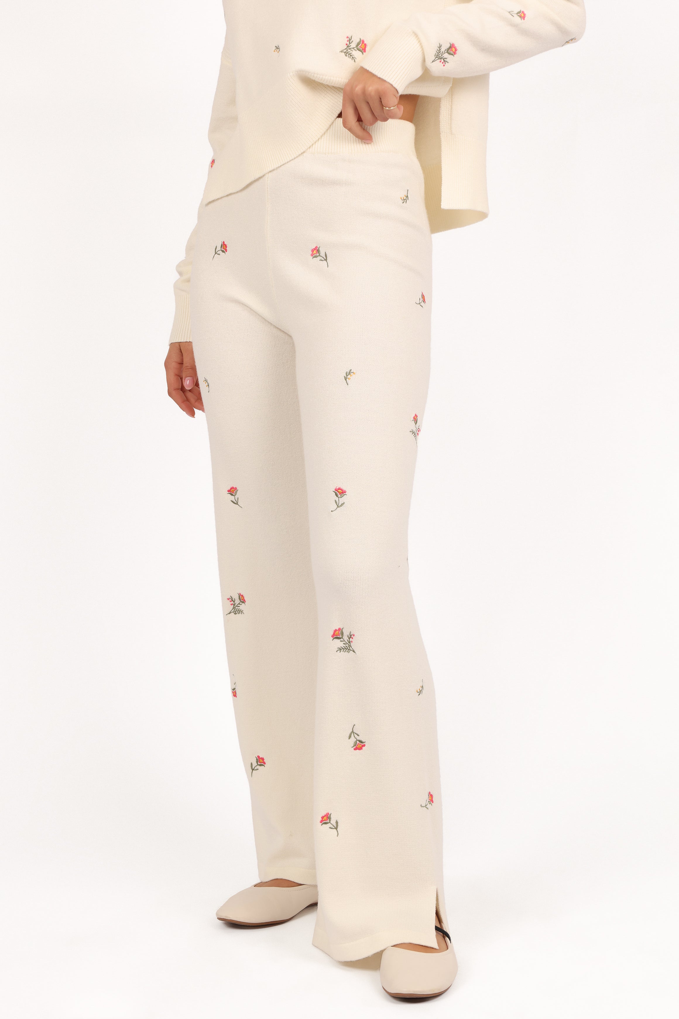 Primrose Knit Set - Cream-Aur Fashion