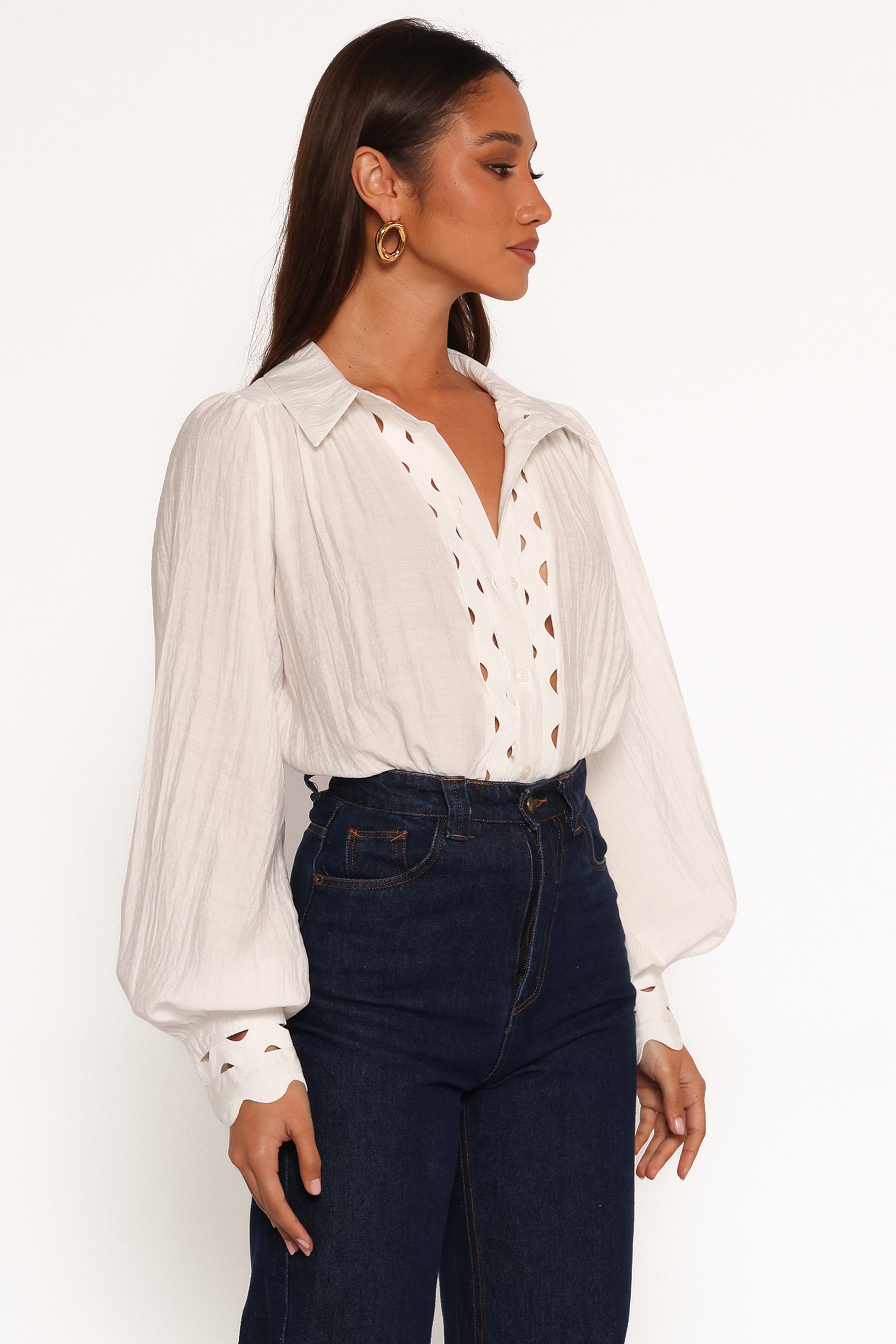 Primrose Top - White-Aur Fashion