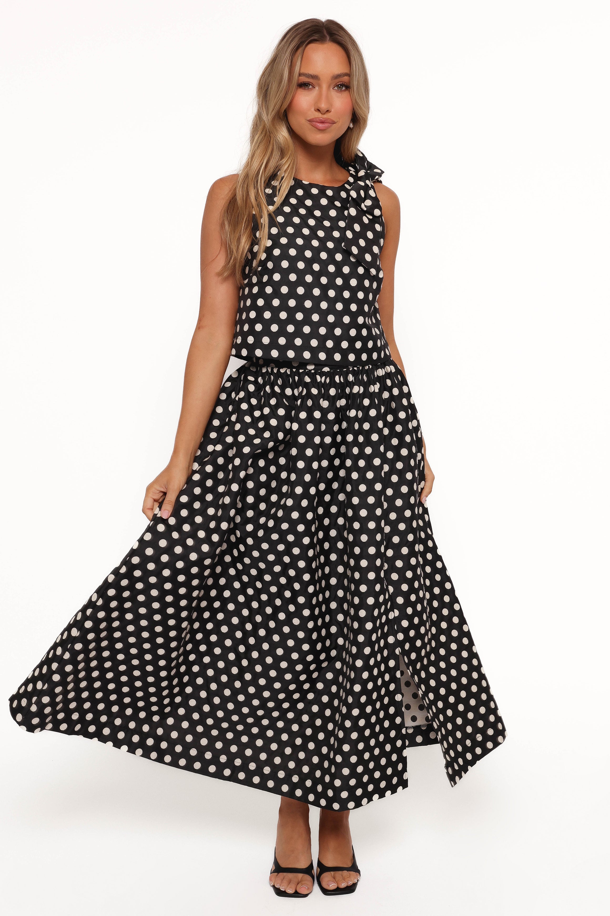 Rhea Two Piece Set - Black-Aur Fashion