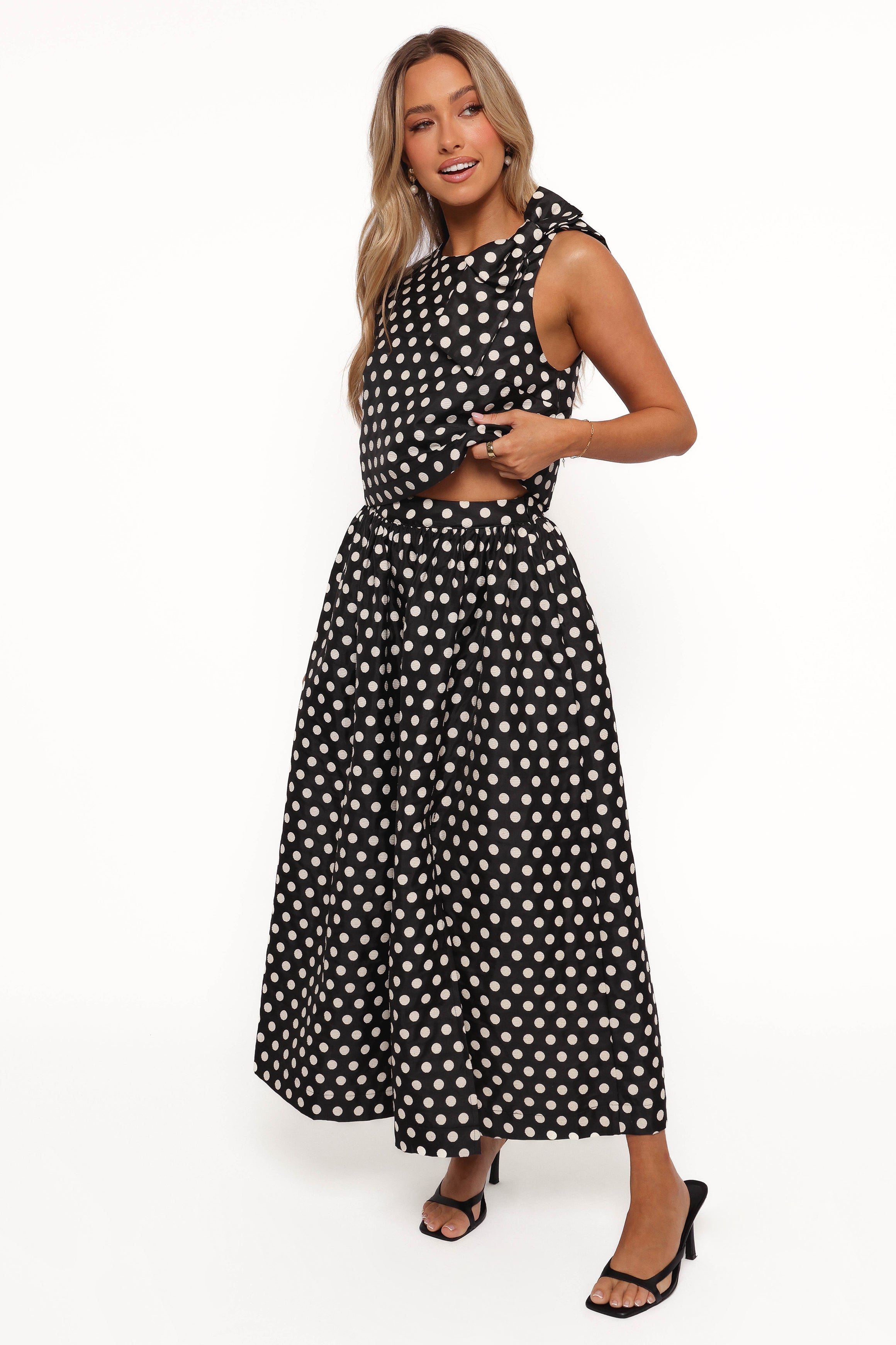 Rhea Two Piece Set - Black-Aur Fashion