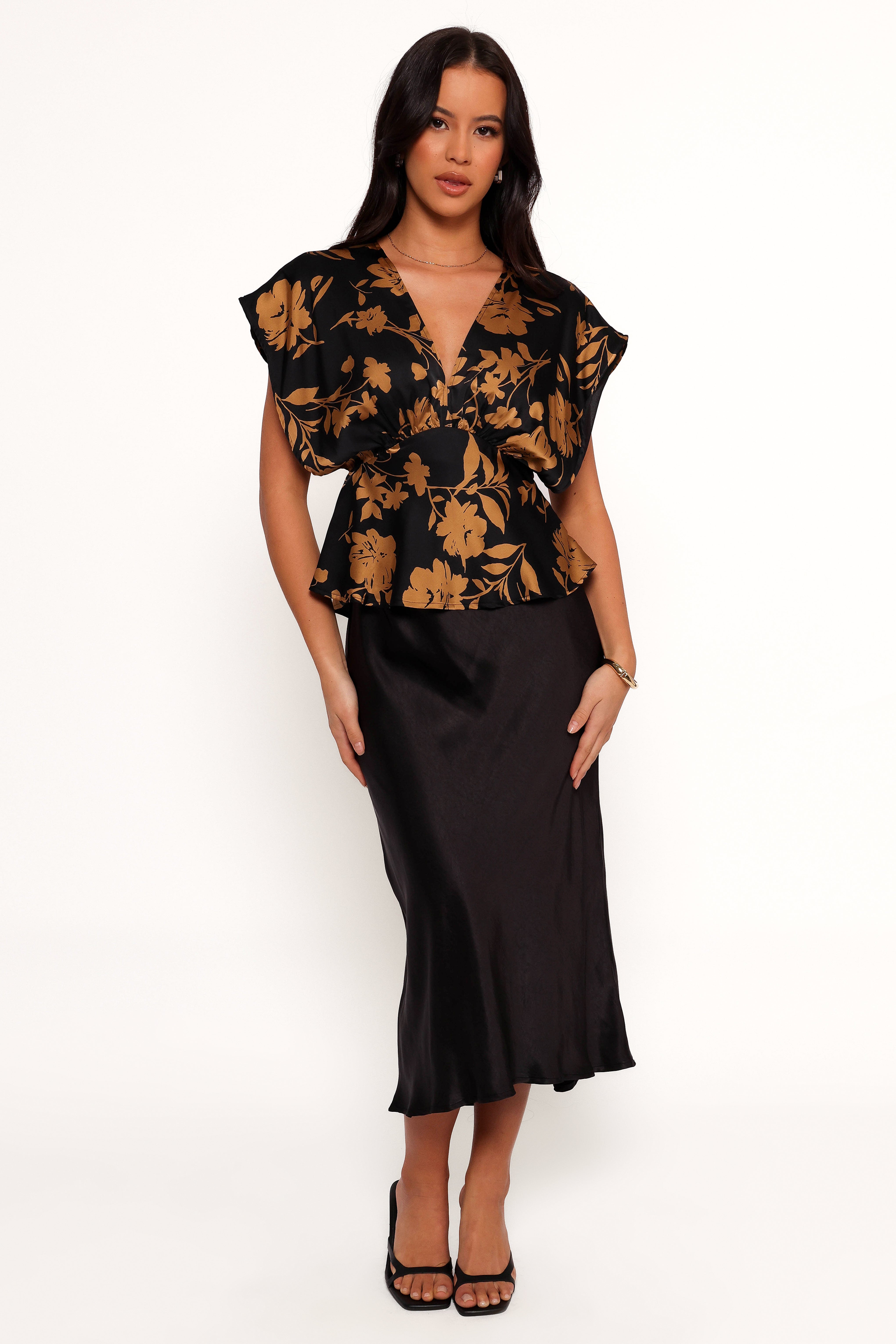 Ricki Top - Black Gold-Aur Fashion