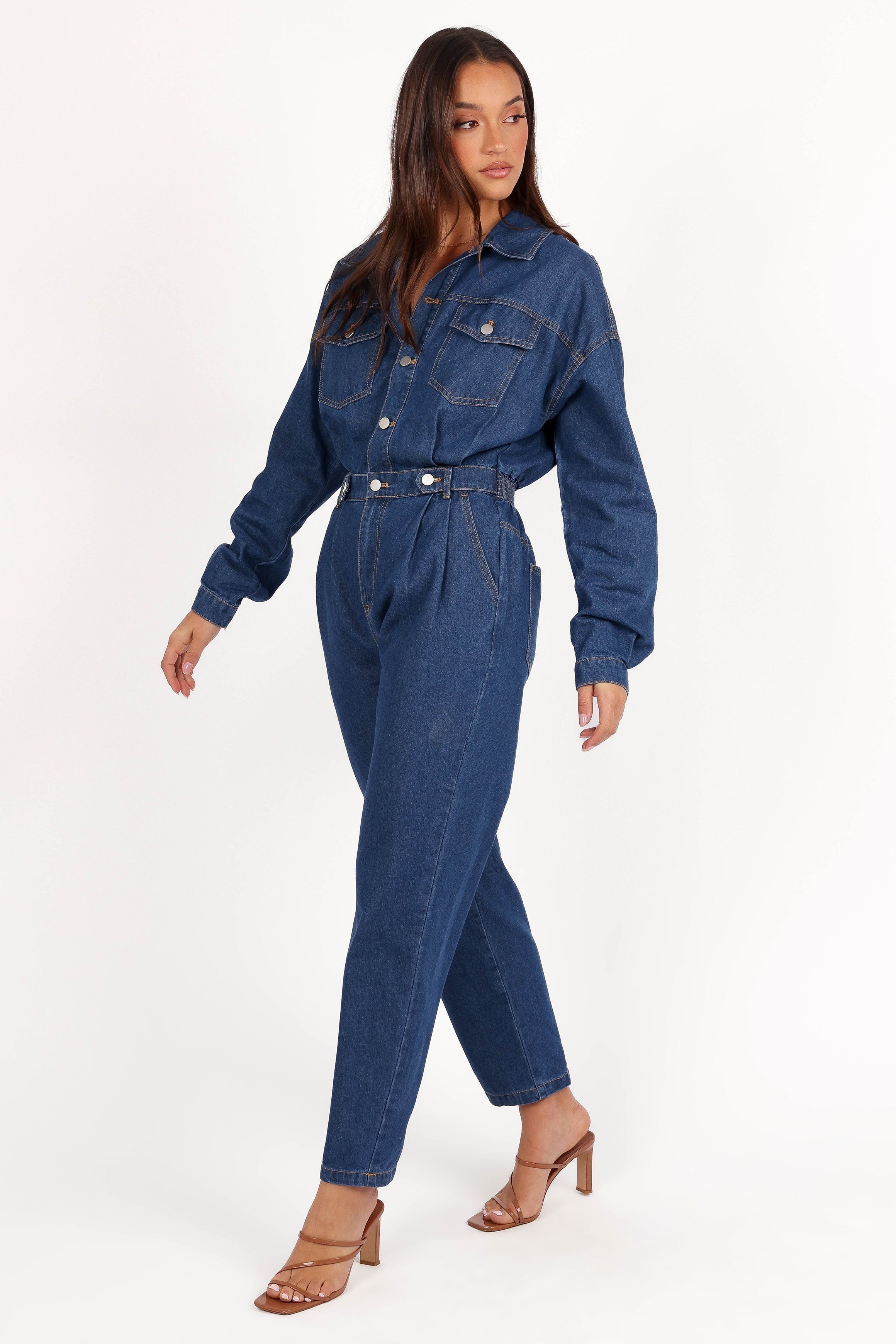 Rosa Denim Jumpsuit - Dark Denim-Aur Fashion