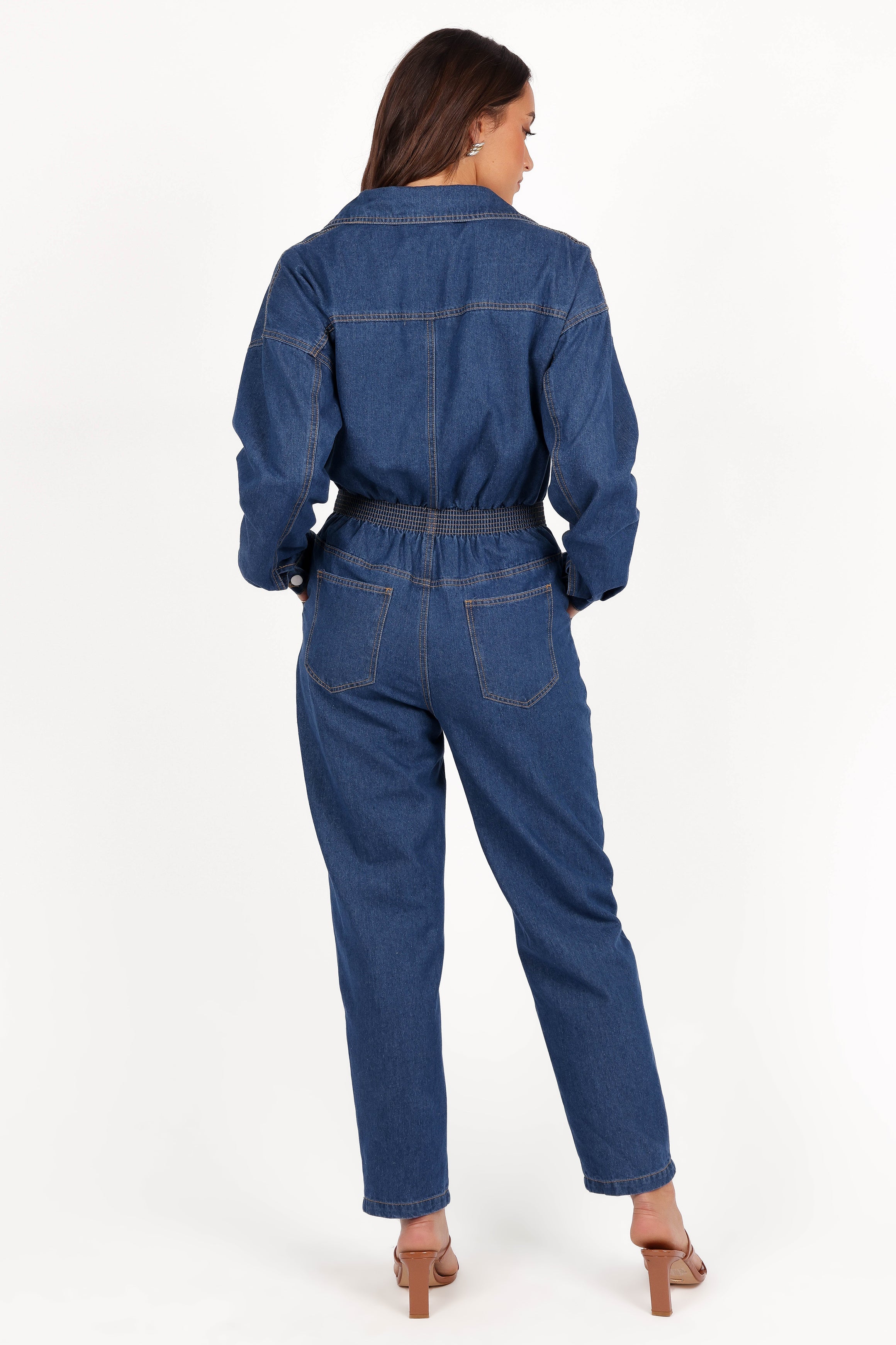 Rosa Denim Jumpsuit - Dark Denim-Aur Fashion