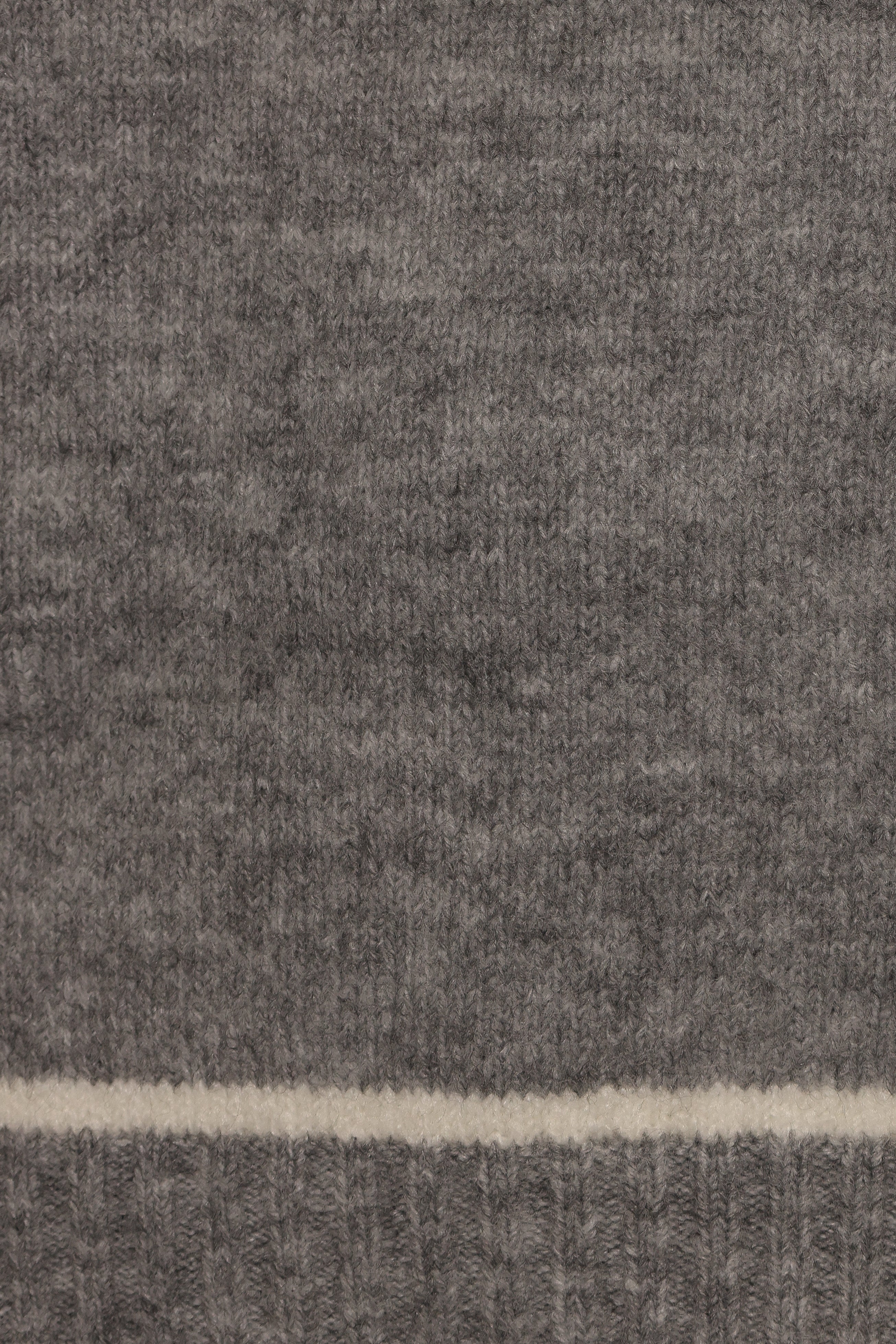 Rylee Contrast Hem Knit Sweater - Grey-Aur Fashion