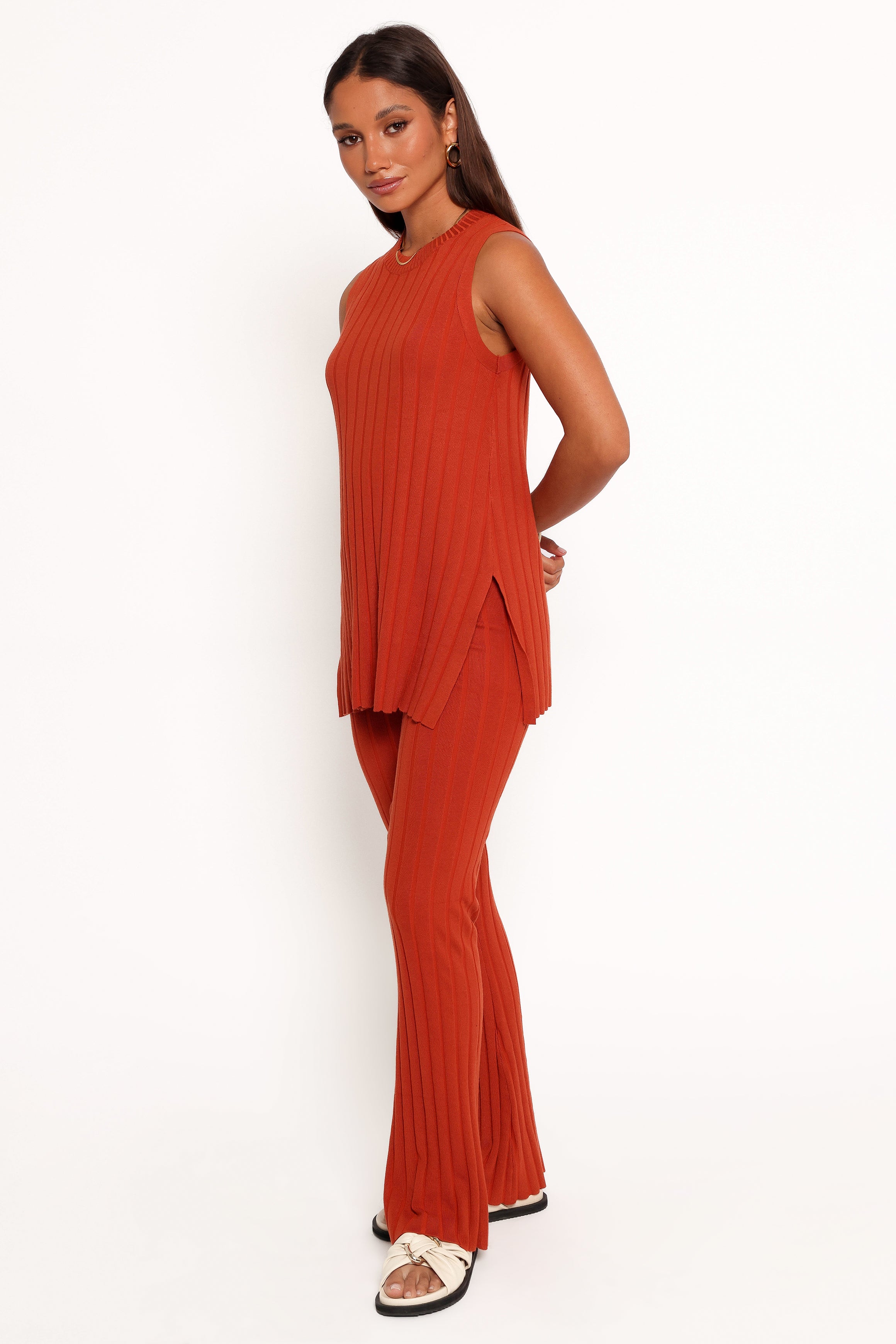 Silvie Knitted Set - Rust-Aur Fashion