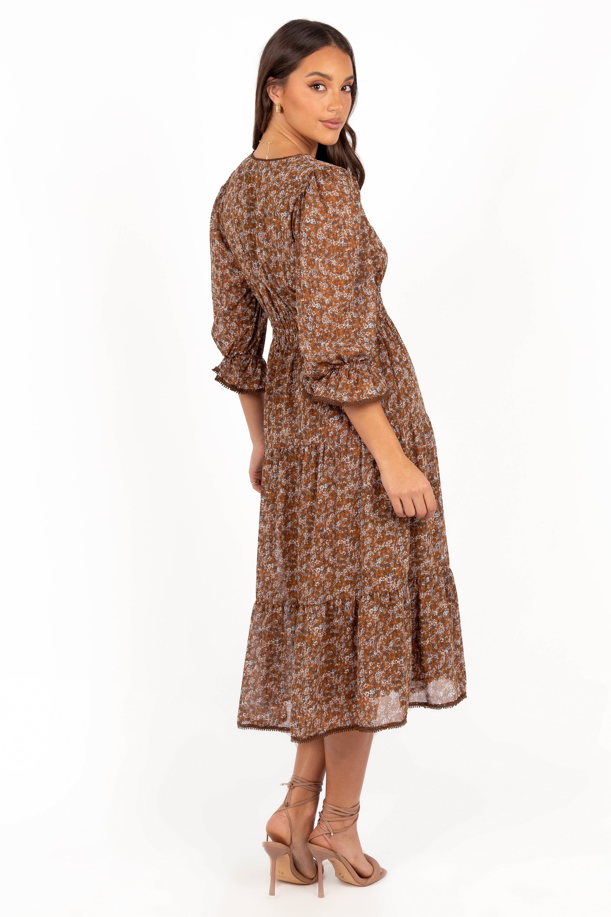 Simone Midi Dress - Camel-Aur Fashion