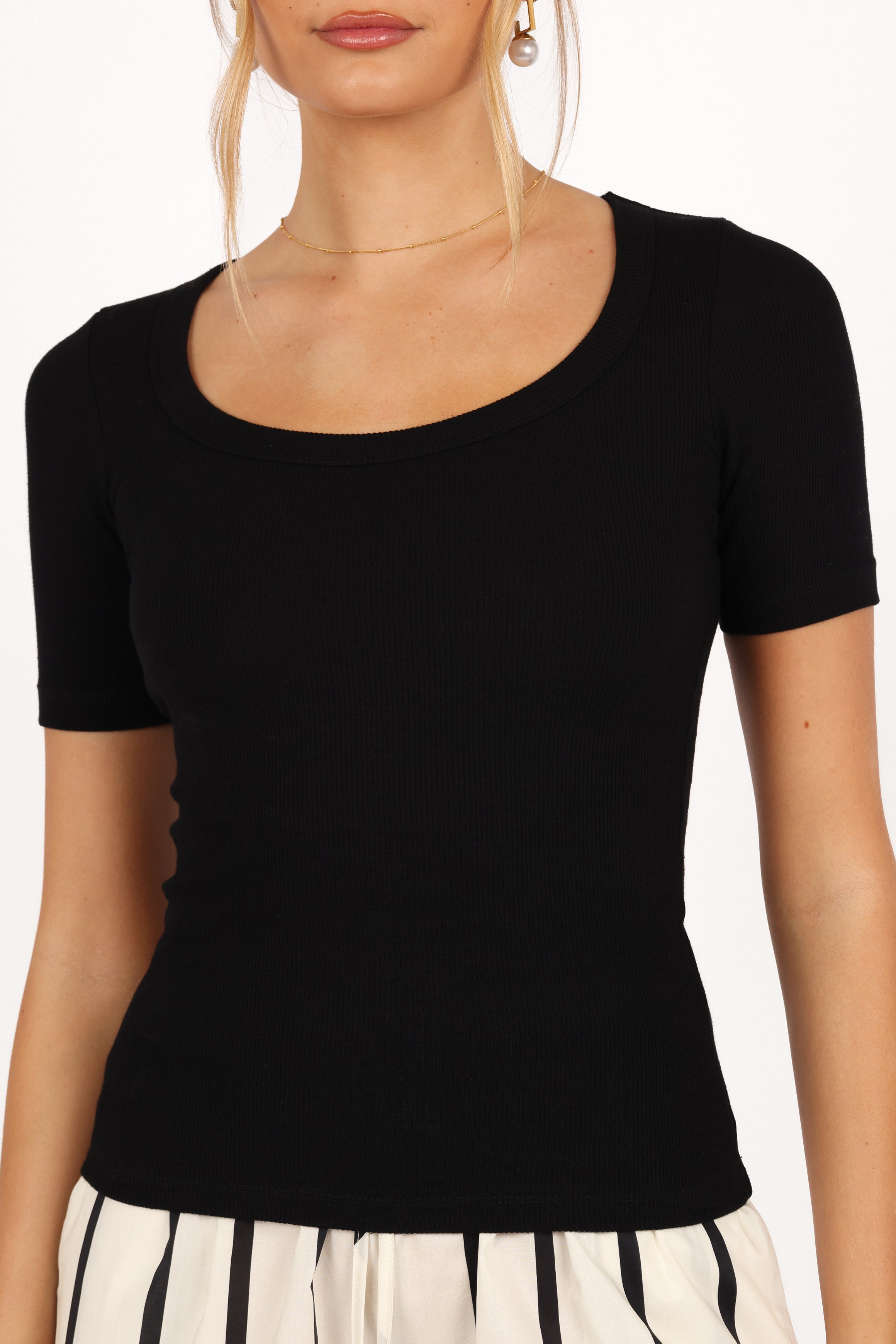 Solene Knit Top - Black-Aur Fashion