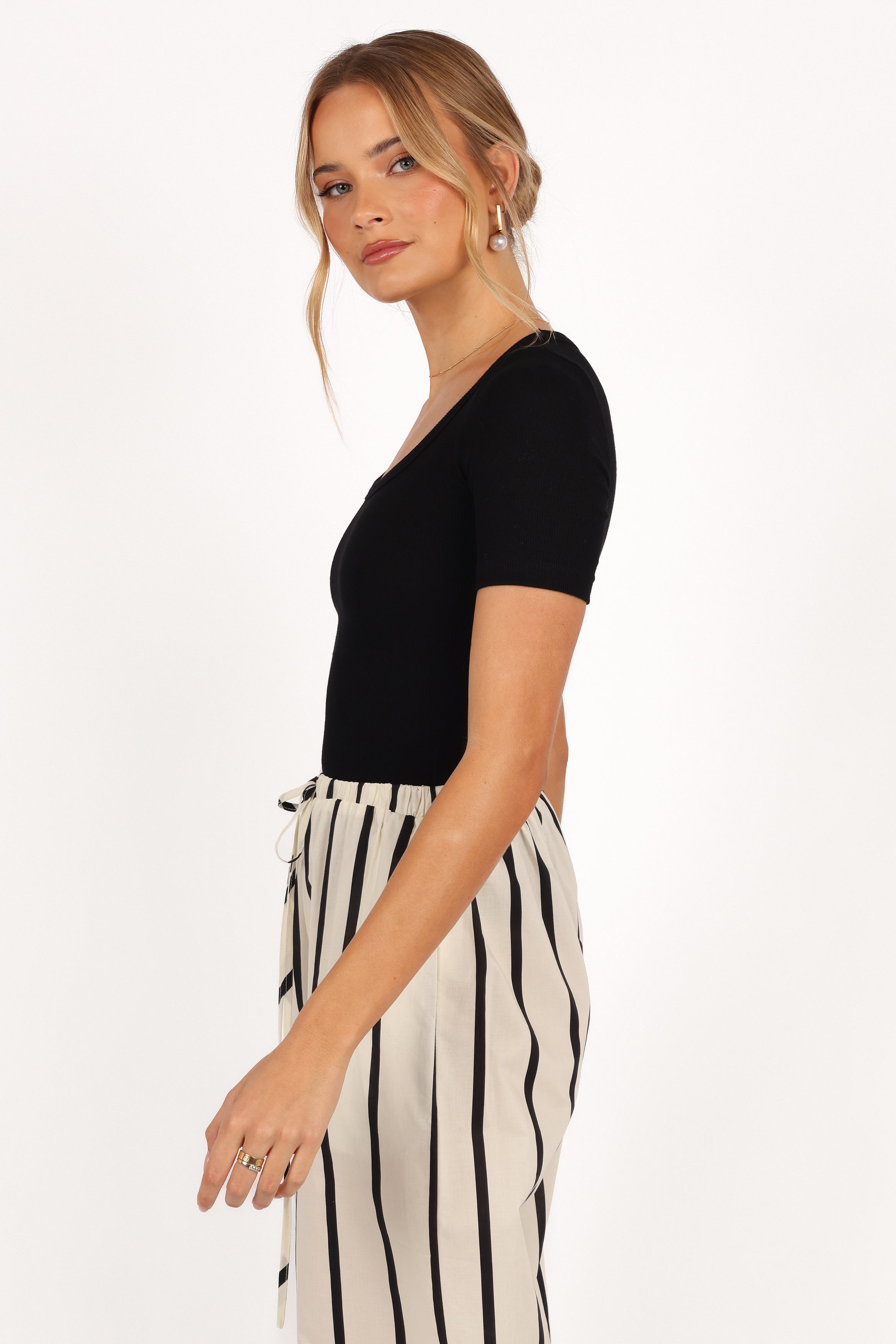 Solene Knit Top - Black-Aur Fashion