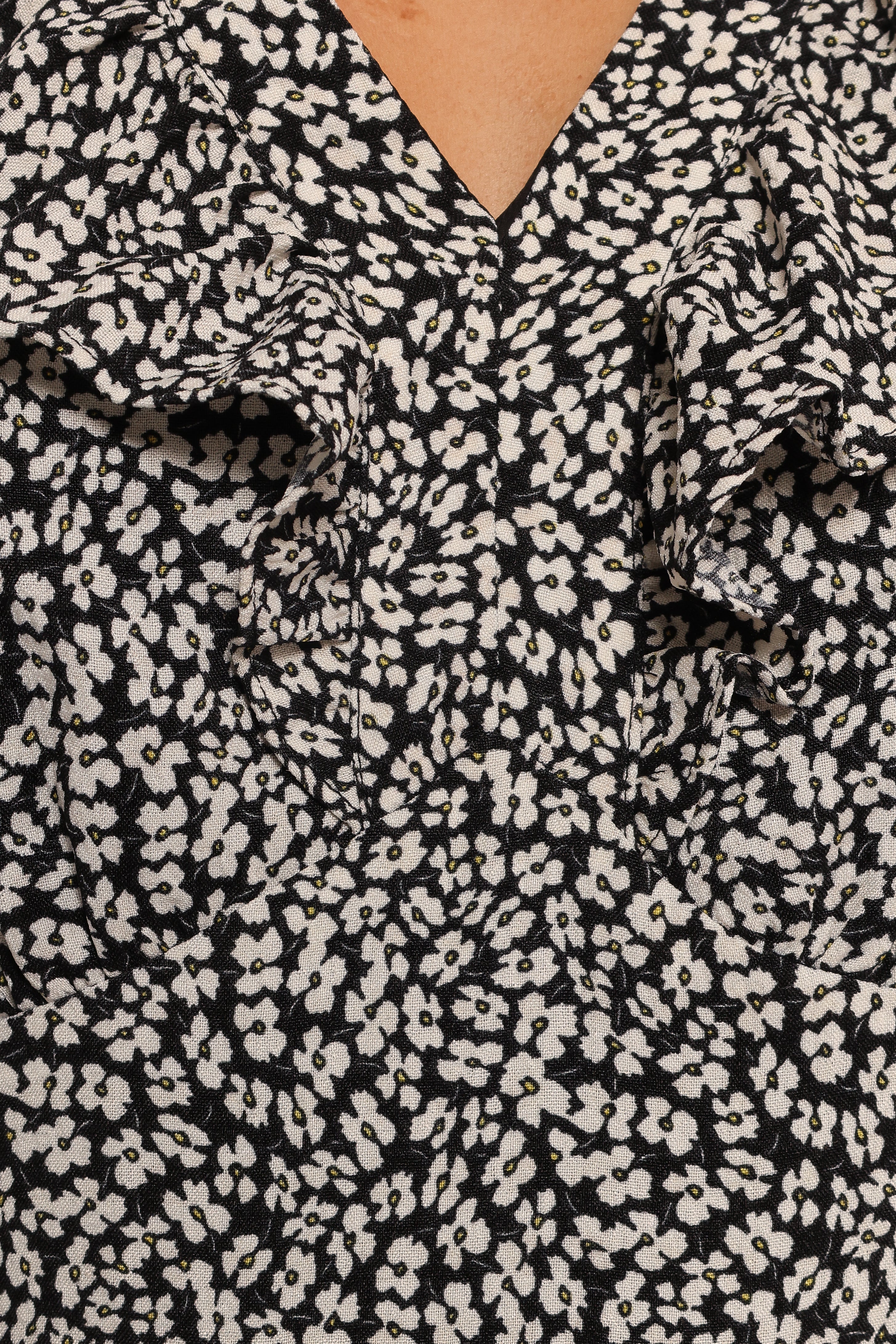 Sophie Long Sleeve Maxi Dress - Black/Ivory-Aur Fashion