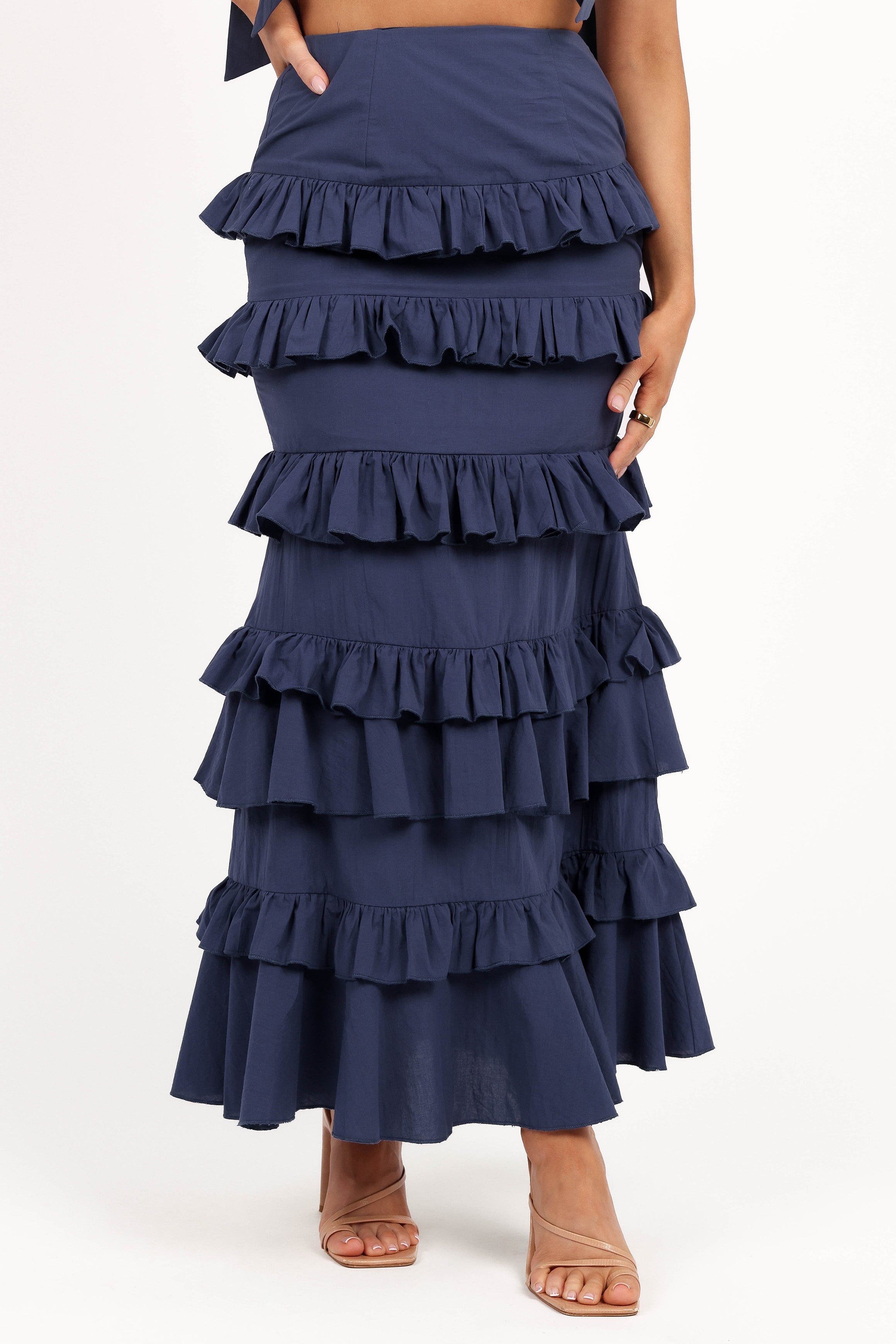 Tia Two Piece Set - Navy-Aur Fashion