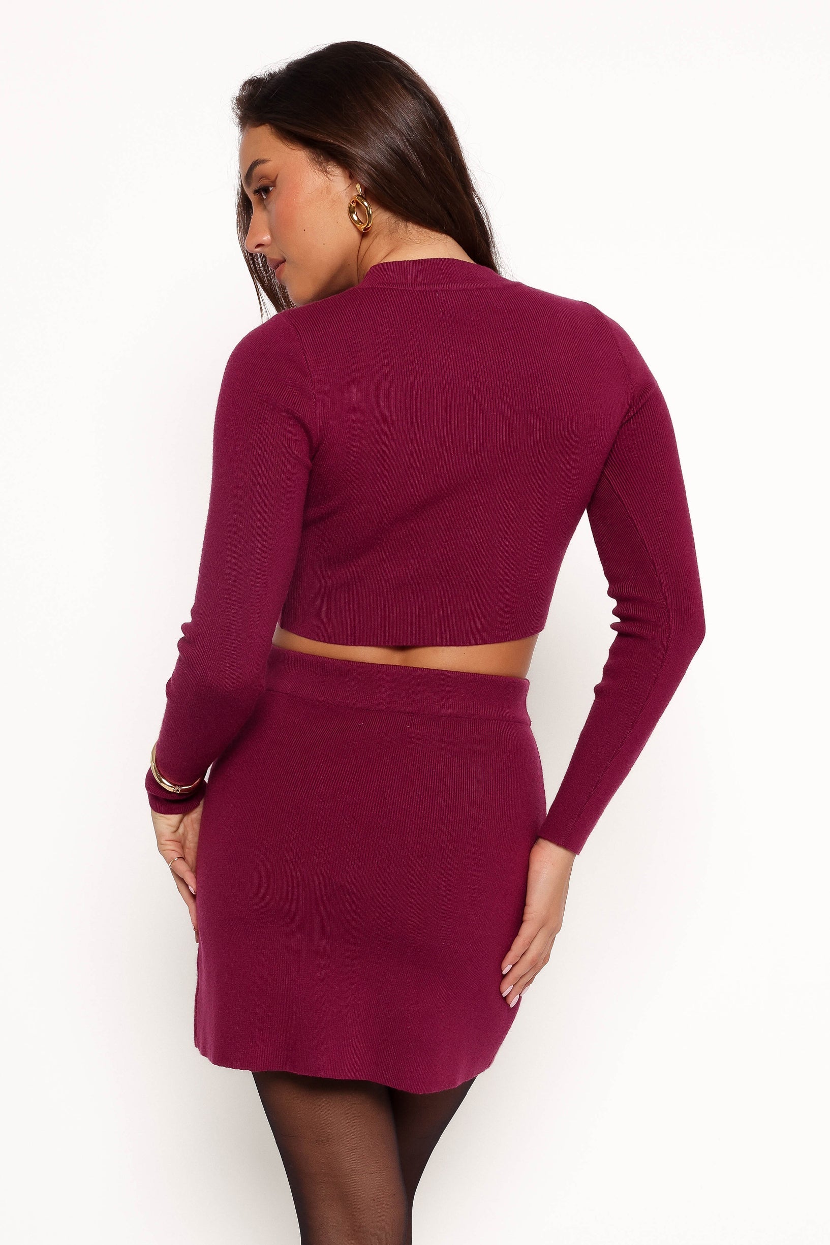 Vara Two Piece Set - Plum-Aur Fashion