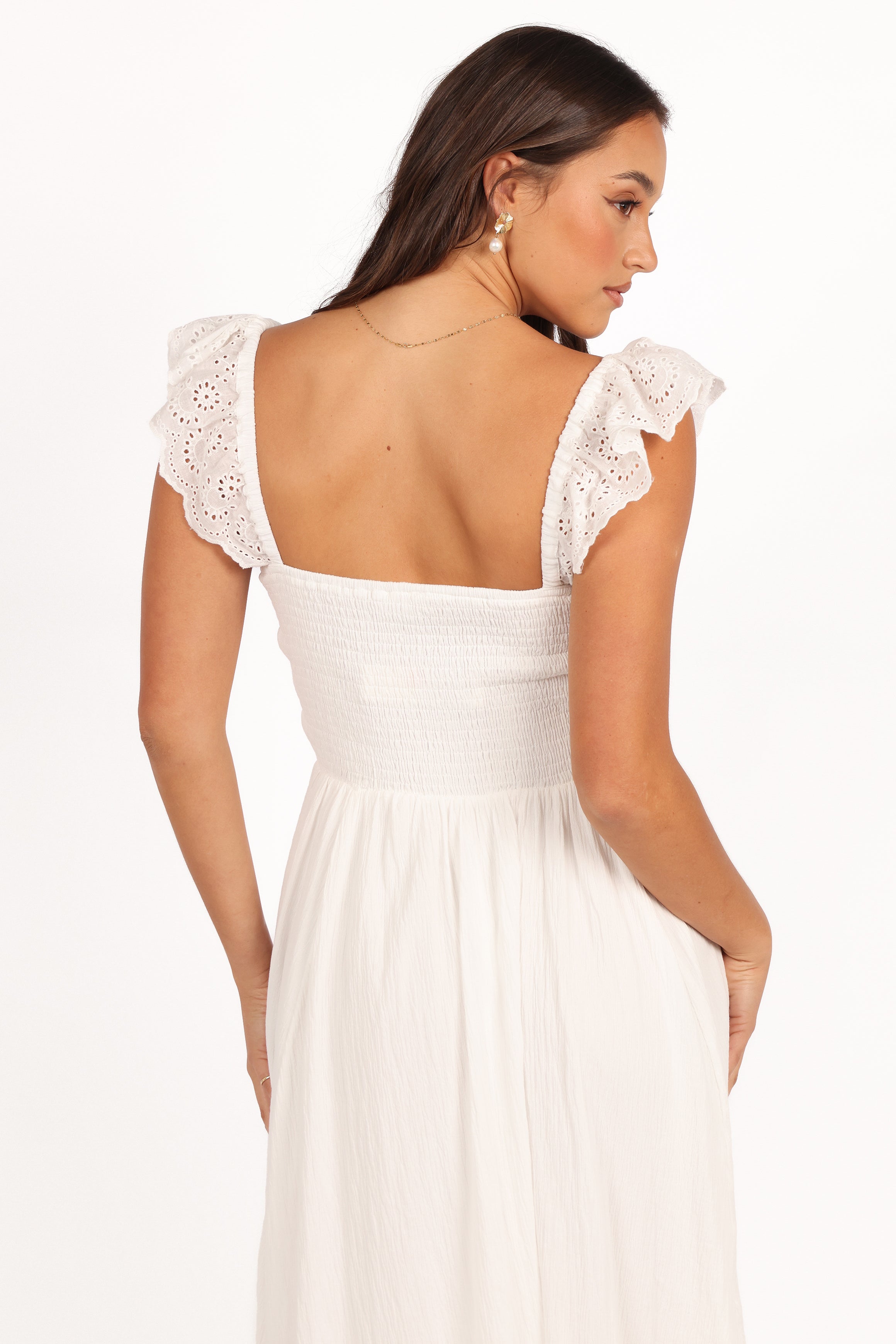 Webster Midi Dress - Off White-Aur Fashion