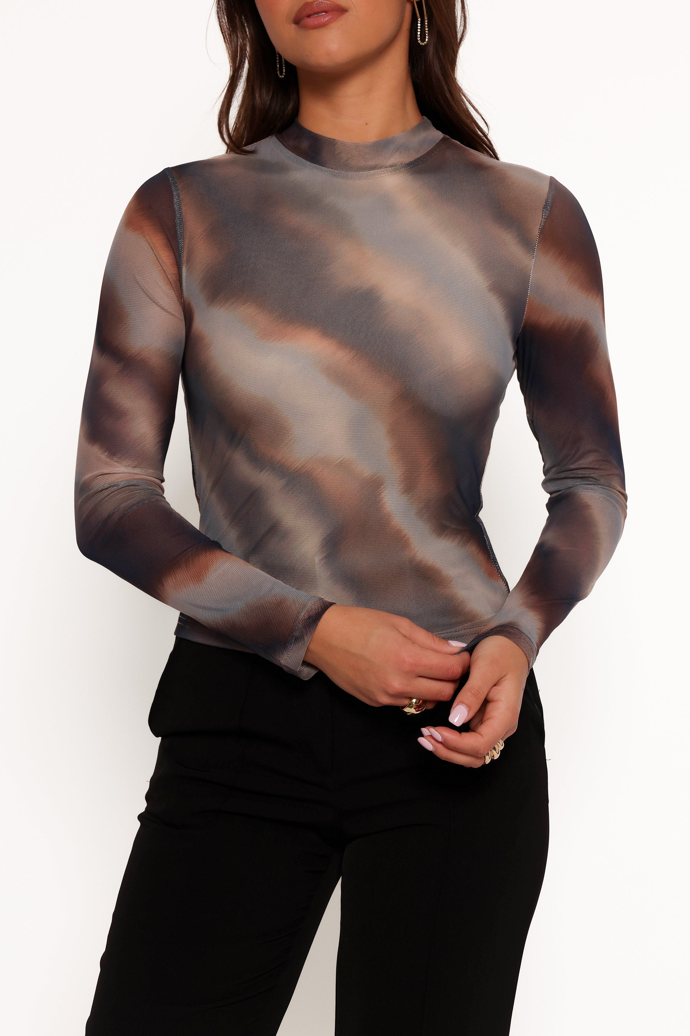 Zallocco Long Sleeve Top - Ombre Stripe-Aur Fashion
