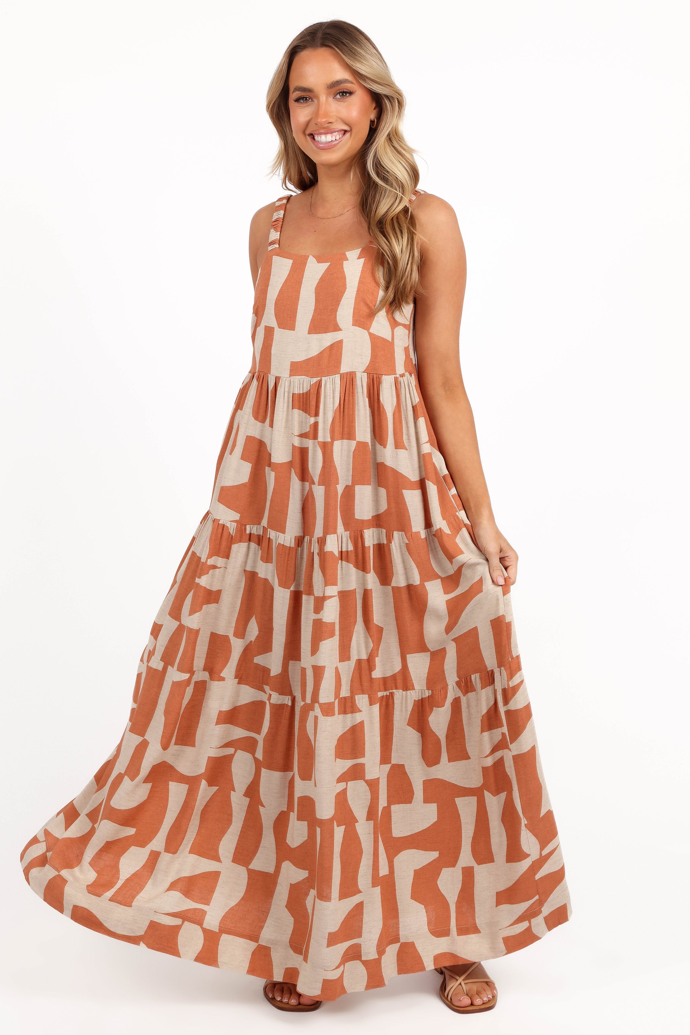 Quincy Maxi Dress - Natural/Camel-Aur Fashion