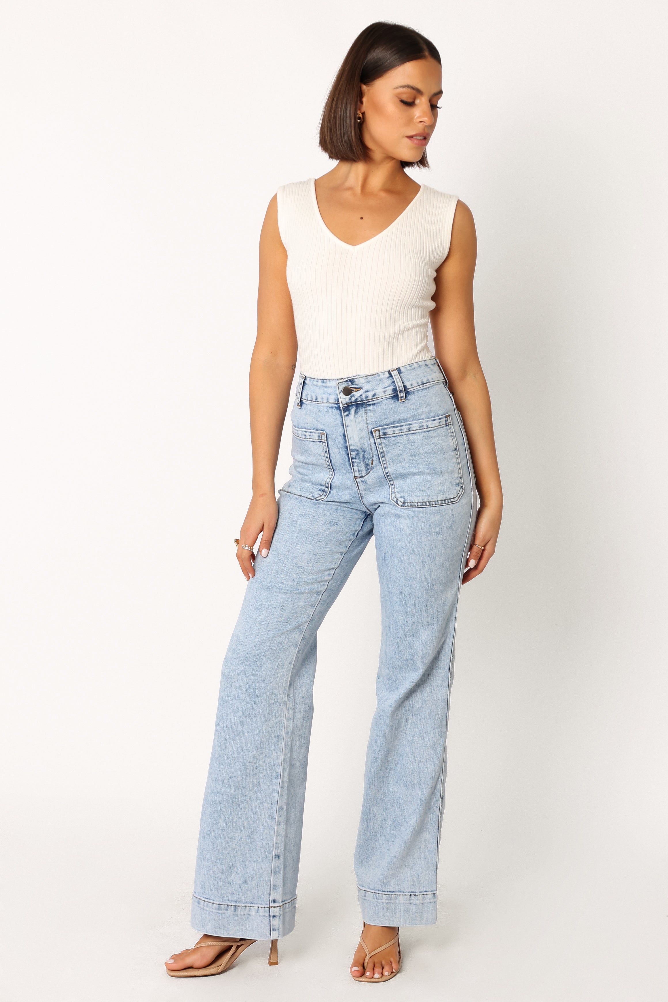 Nico Wide Leg Jean - Blue-Aur Fashion