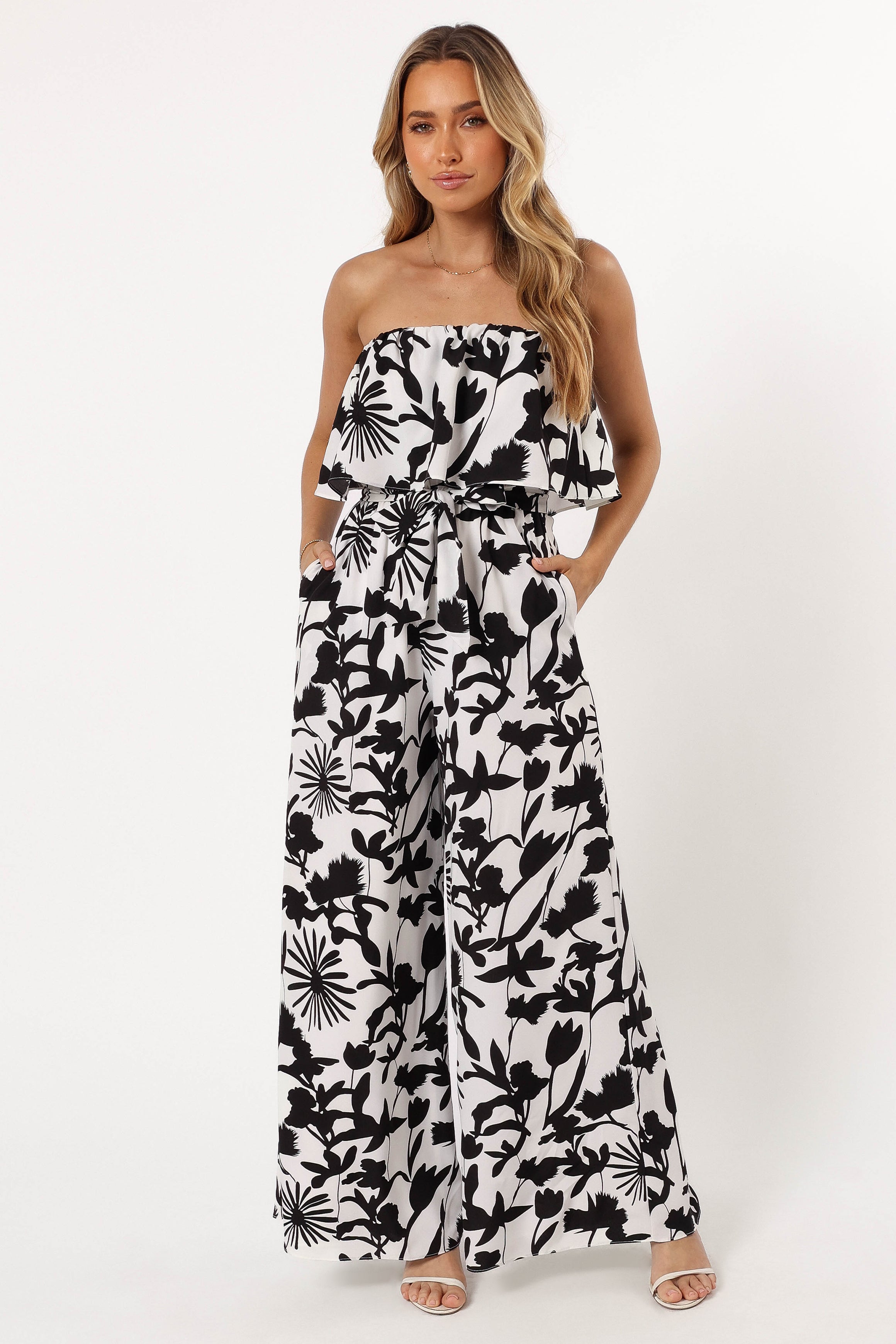 Torie Jumpsuit - Black Floral-Aur Fashion