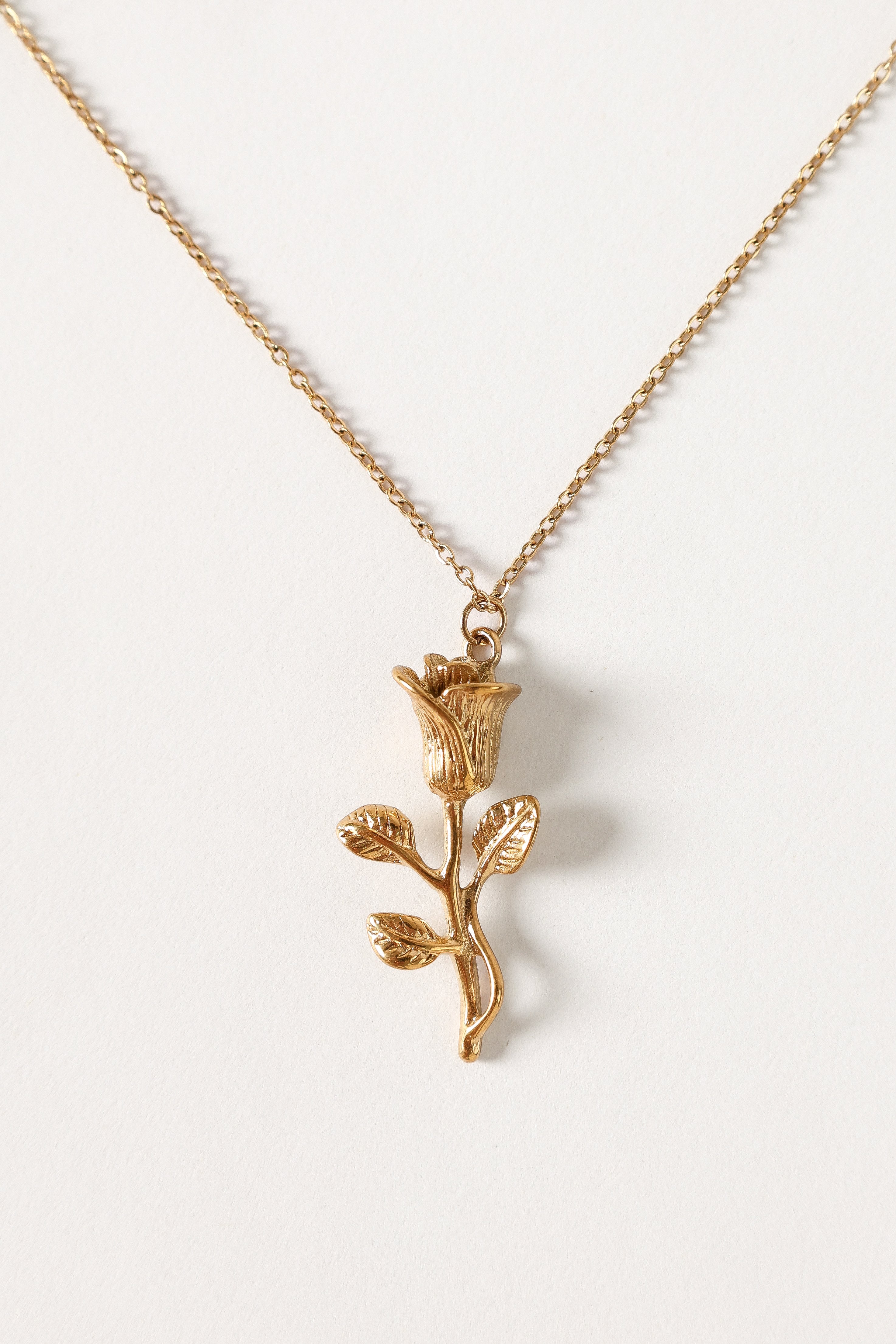 Damira Flower Necklace - Gold-Aur Fashion